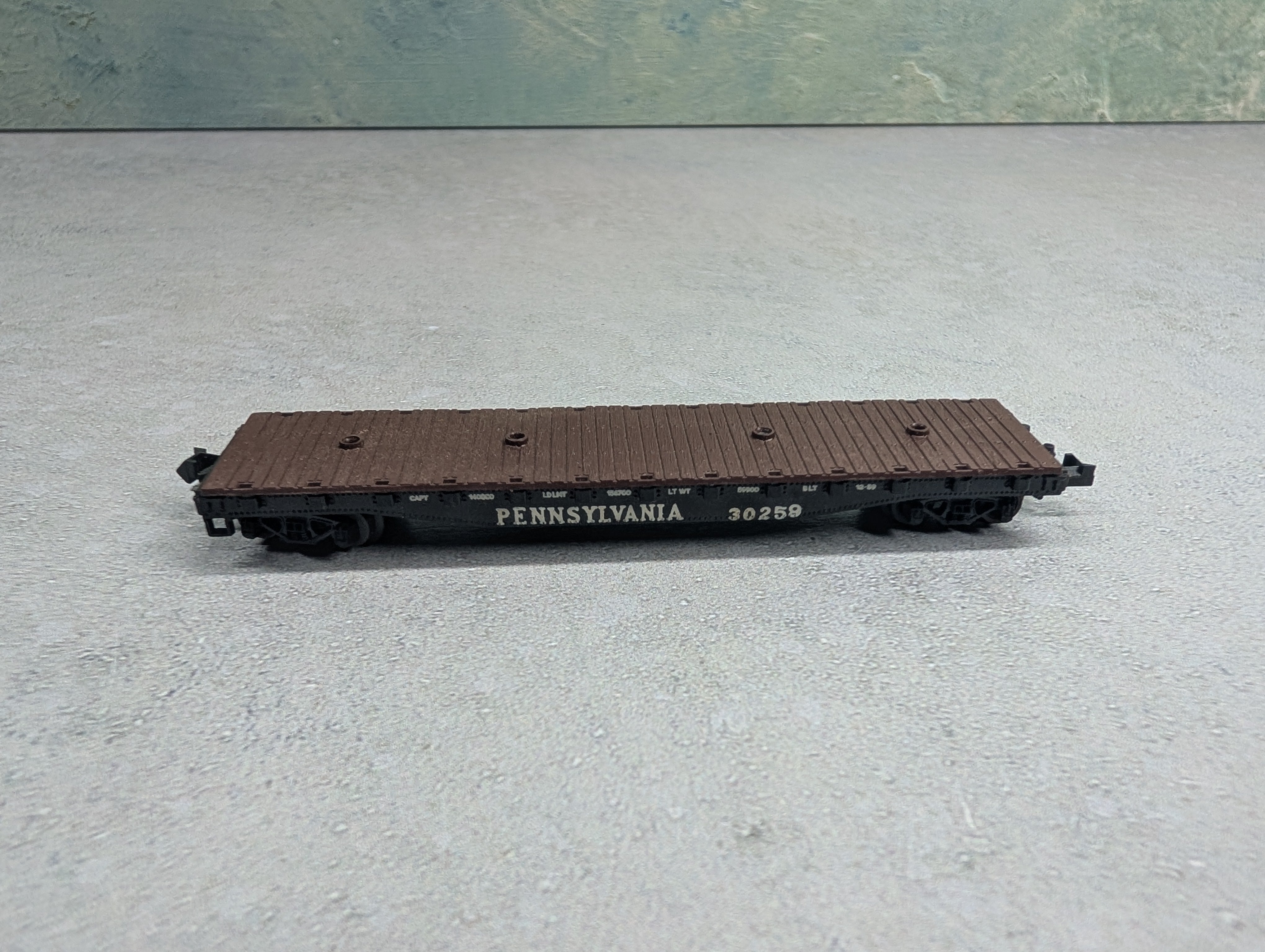 USED Atlas N Scale Flat Car Pennsylvania #30259