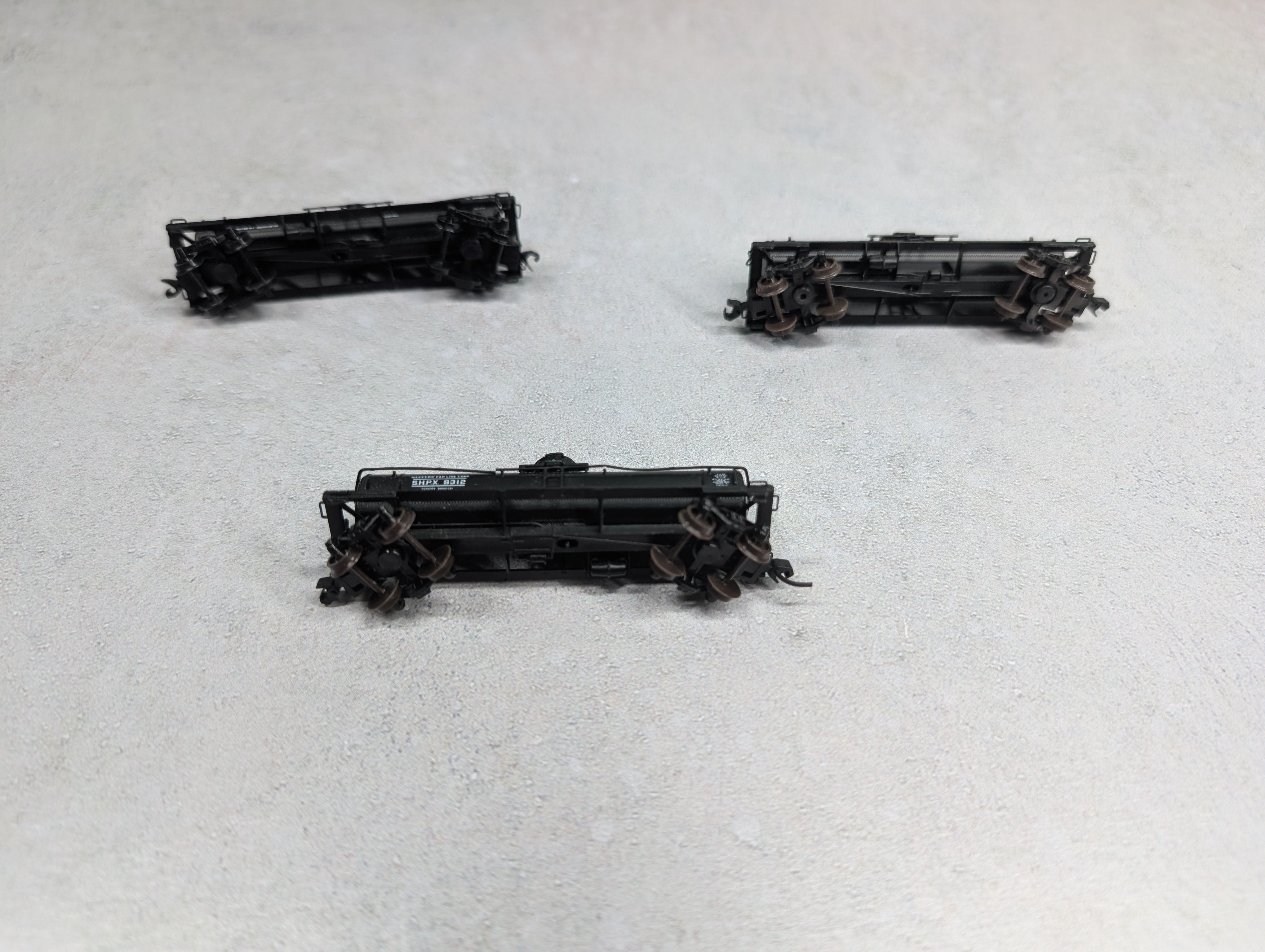 USED N Scale Single Dome Tank Car Shippers Car Line SHPX #9076, 9312, 9540 Knuckle Couplers