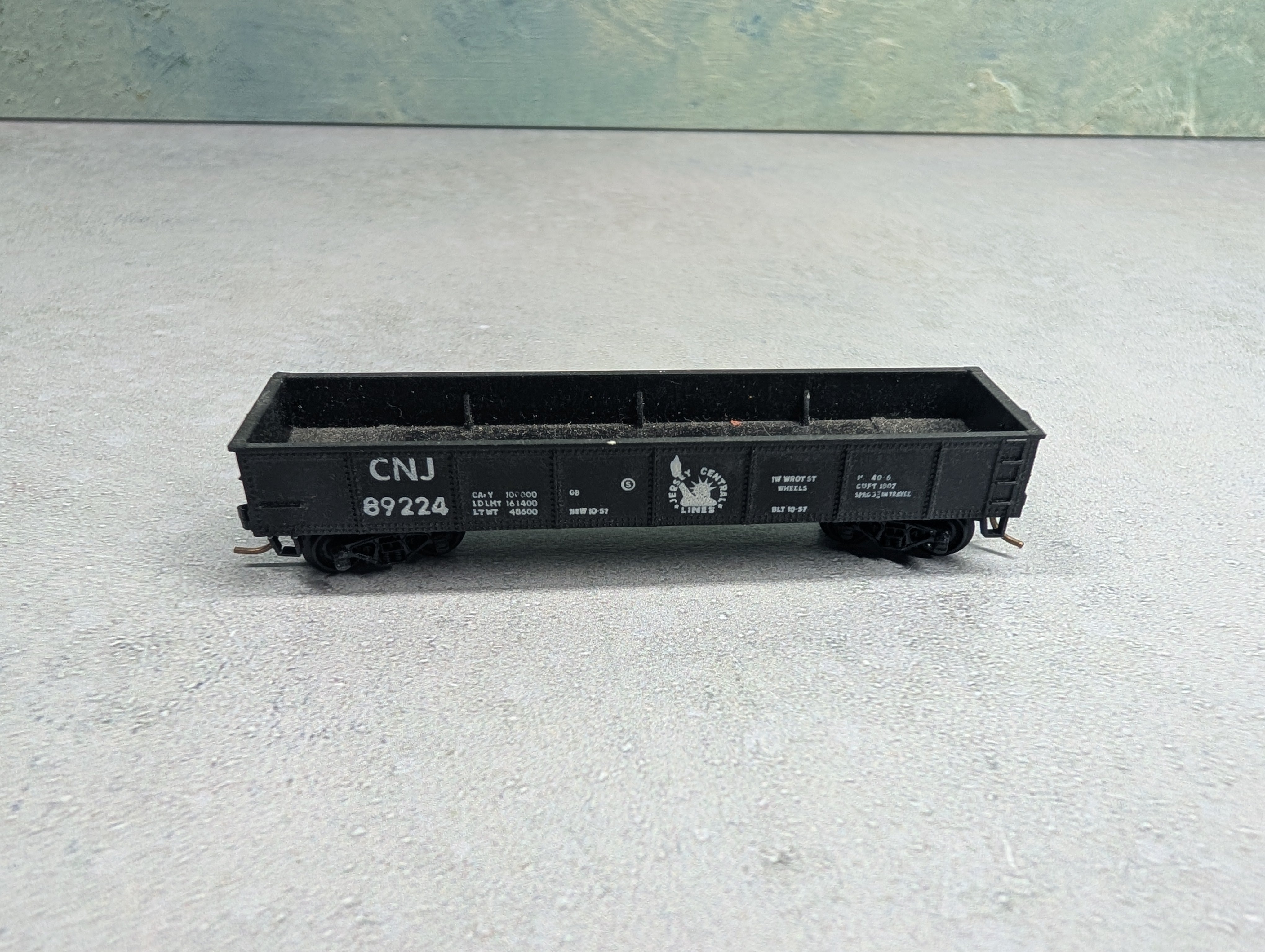 USED Atlas N Scale Gondola CNJ #89224 Knuckle Couplers