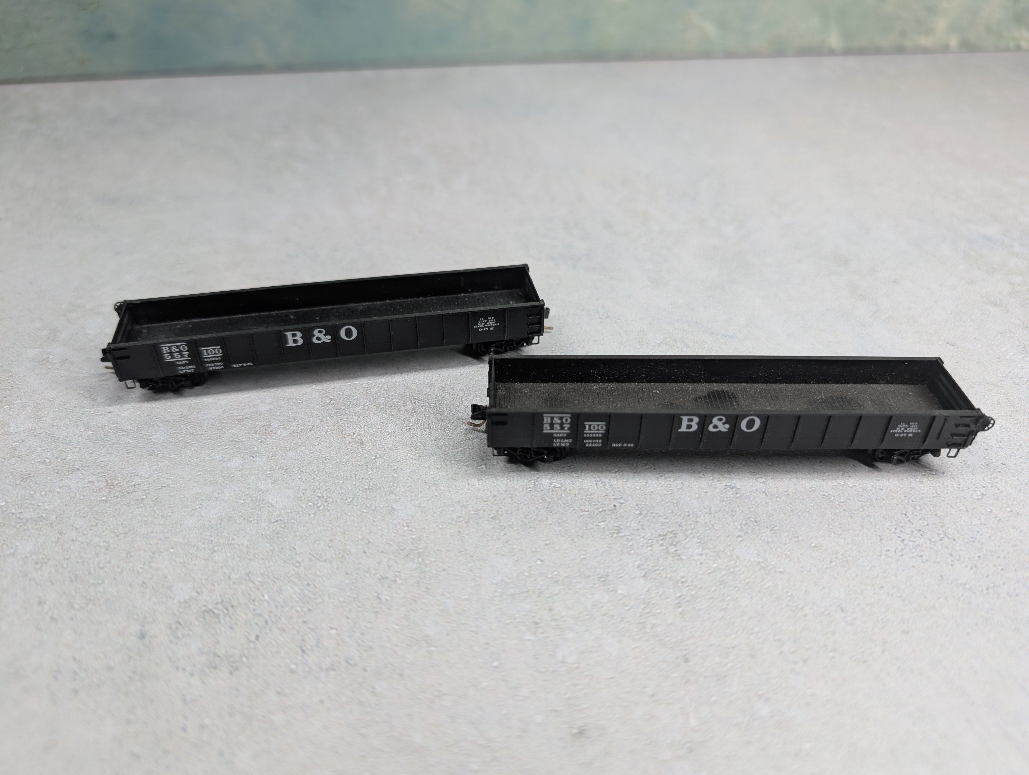 USED Micro-Trains N Scale Drop End Gondola Baltimore and Ohio B&O #557100 Knuckle Couplers (2 pcs)