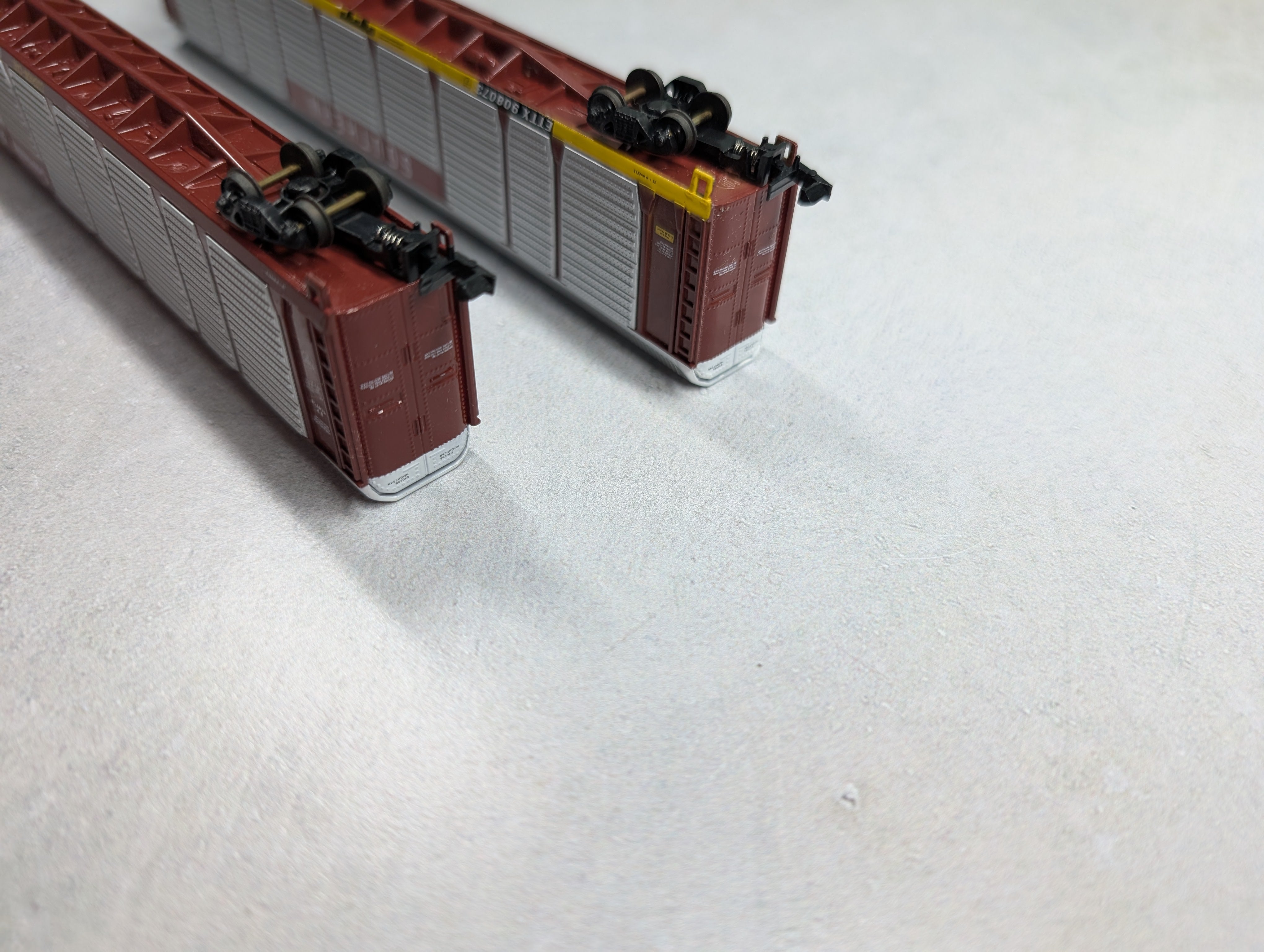 USED Con-Cor N Scale Tri-Level Auro Rack Southern & SP (2 pcs)
