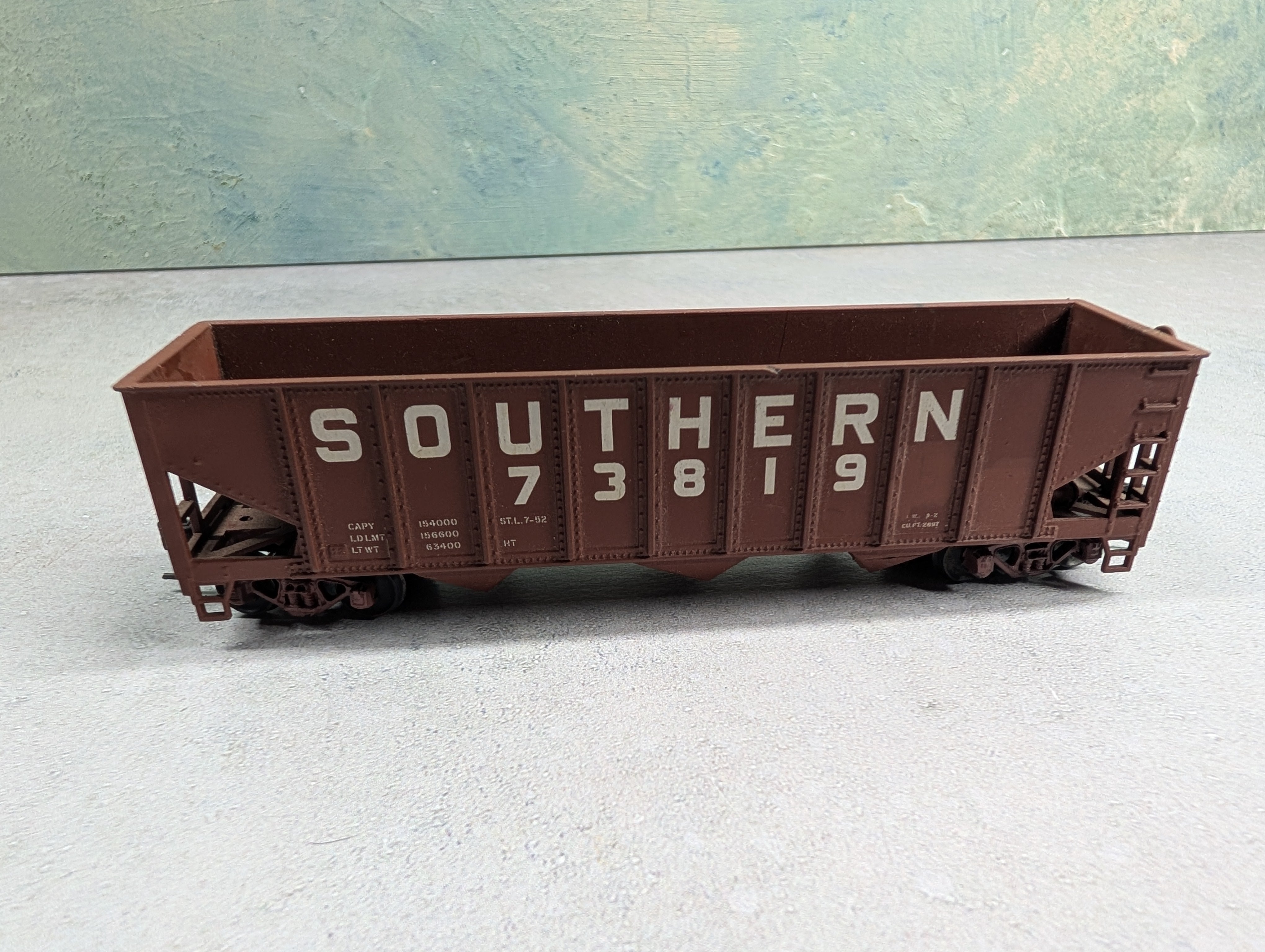 USED HO Scale 70 Ton 3 Bay Hopper Southern #73819 Decal