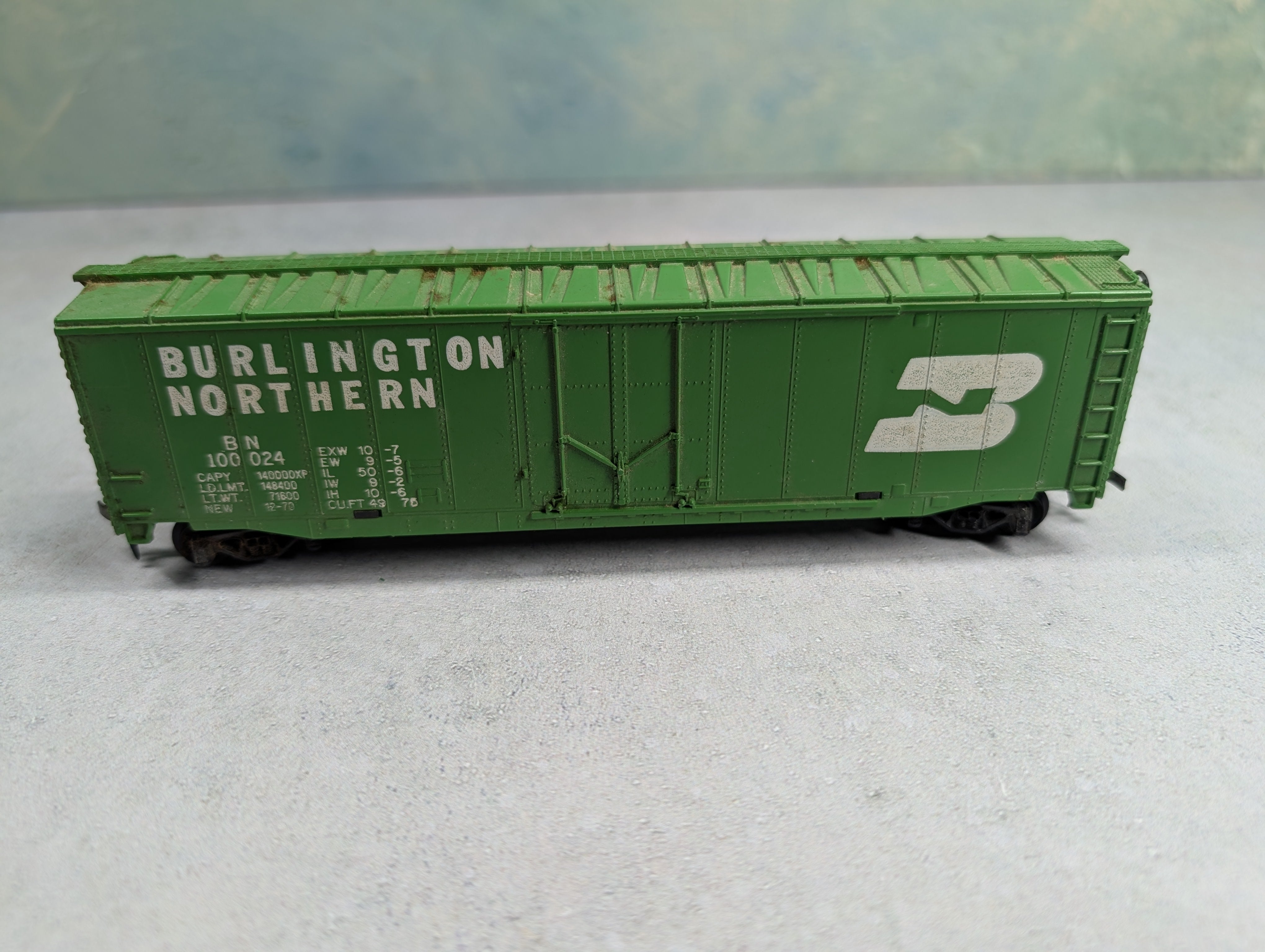 USED Tyco HO Scale 50' Box Car Burlington Northern BN #100024