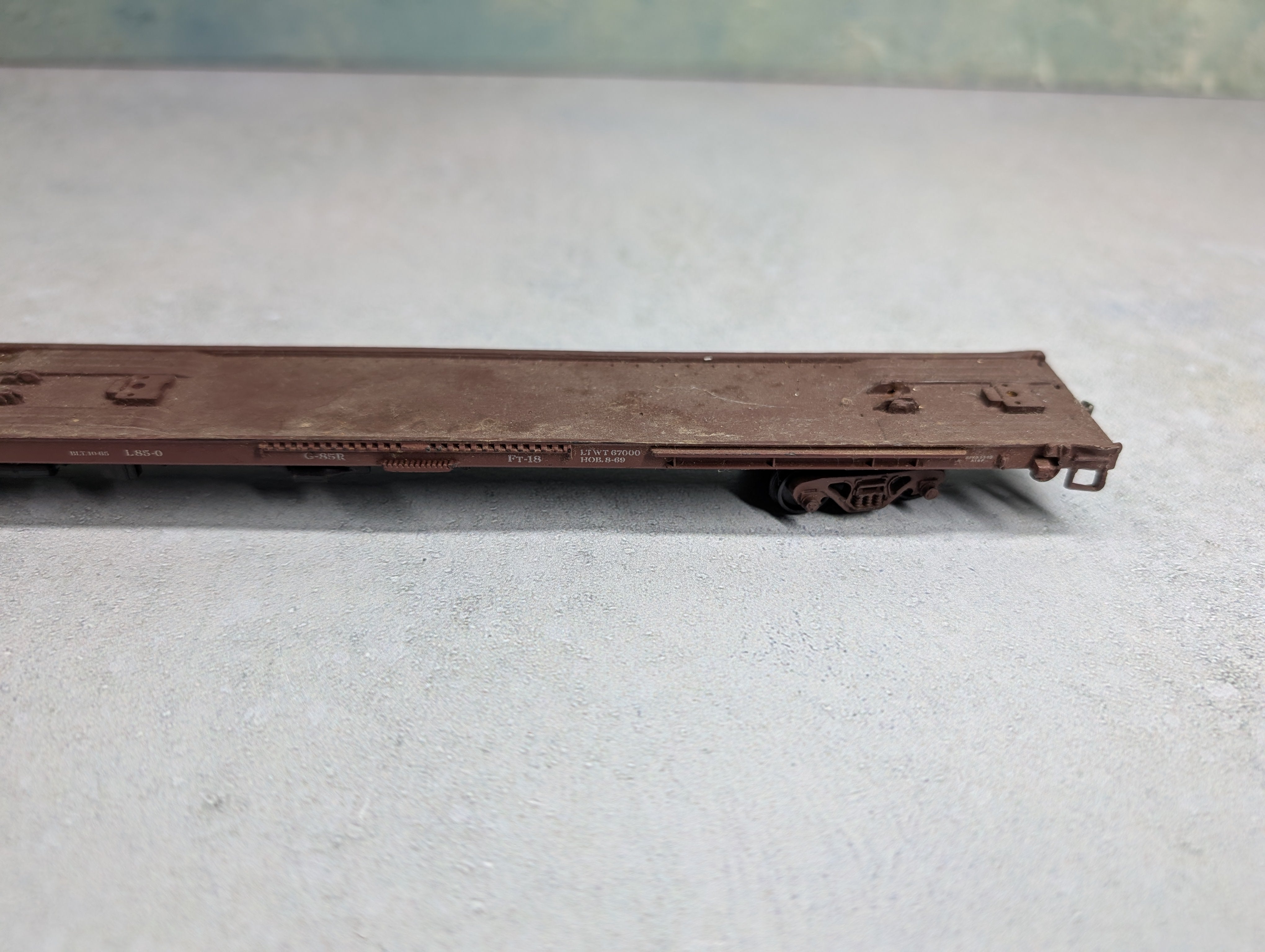 USED Athearn HO Scale 85' Flat Car Santa Fe ATSF #89102