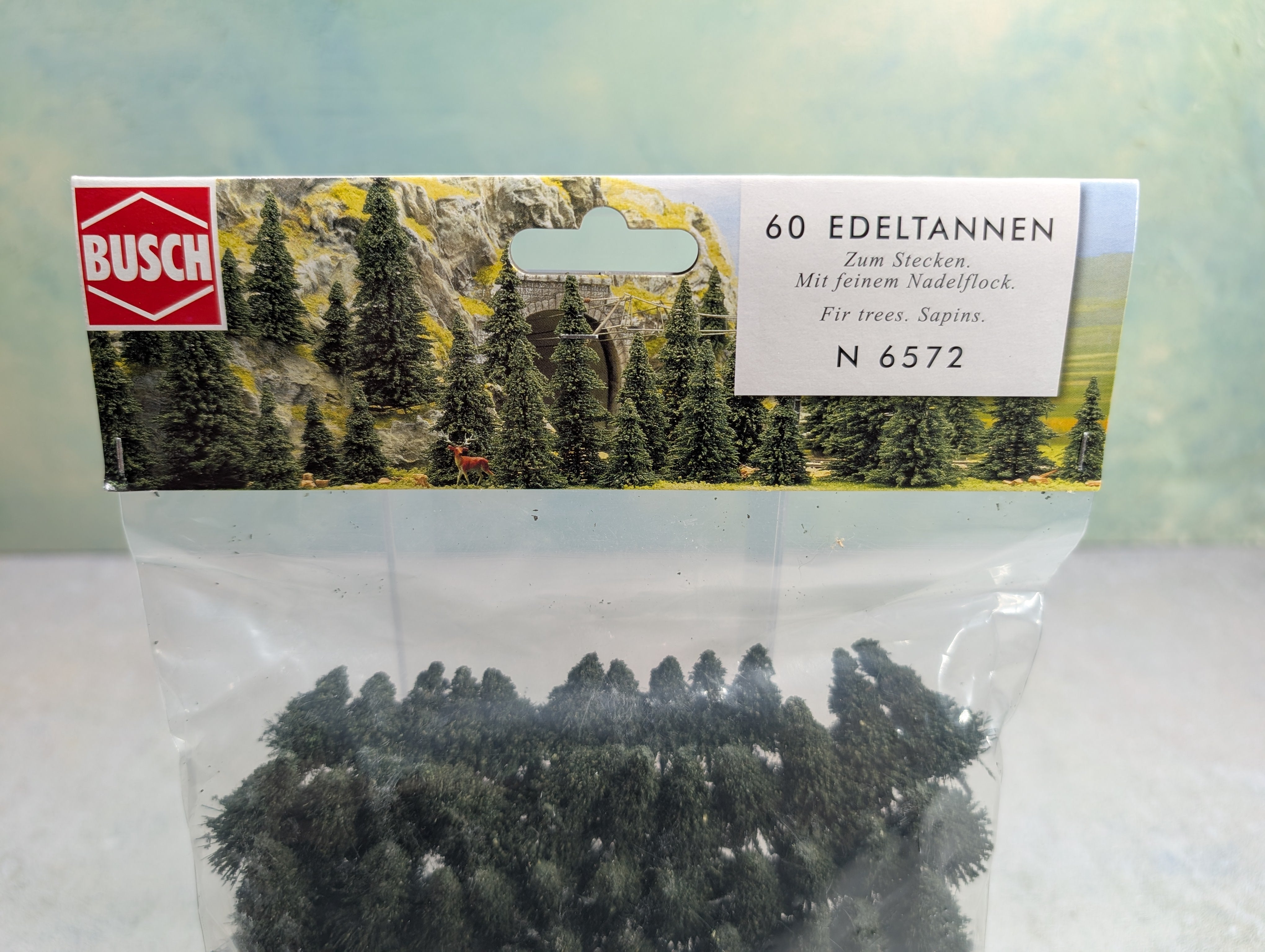 Busch 6572 N Scale Pine Trees 30-55mm (60 pcs)
