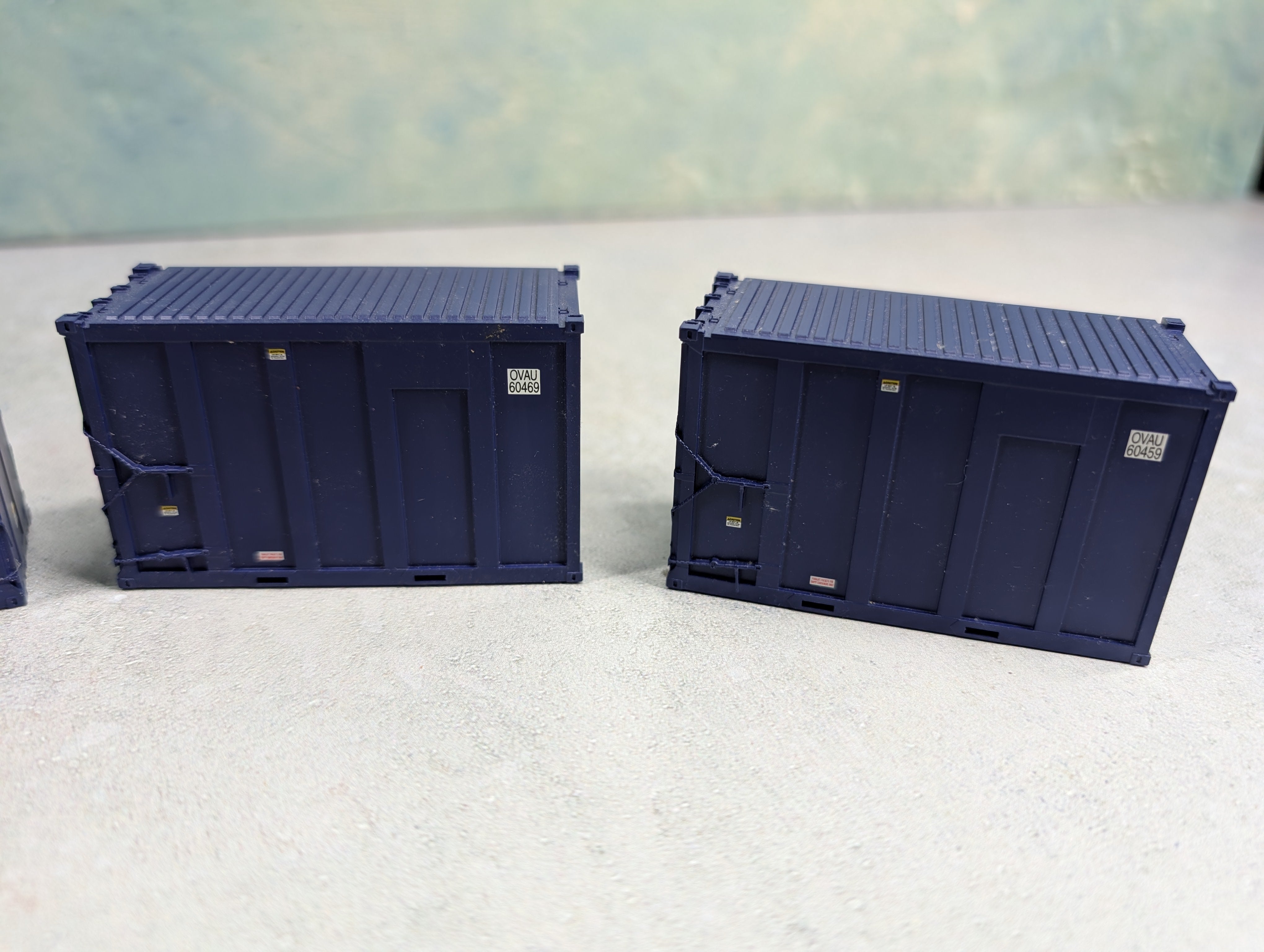 USED Atlas HO Scale 20' High-Cube Trash Container OVAU (4 pcs)