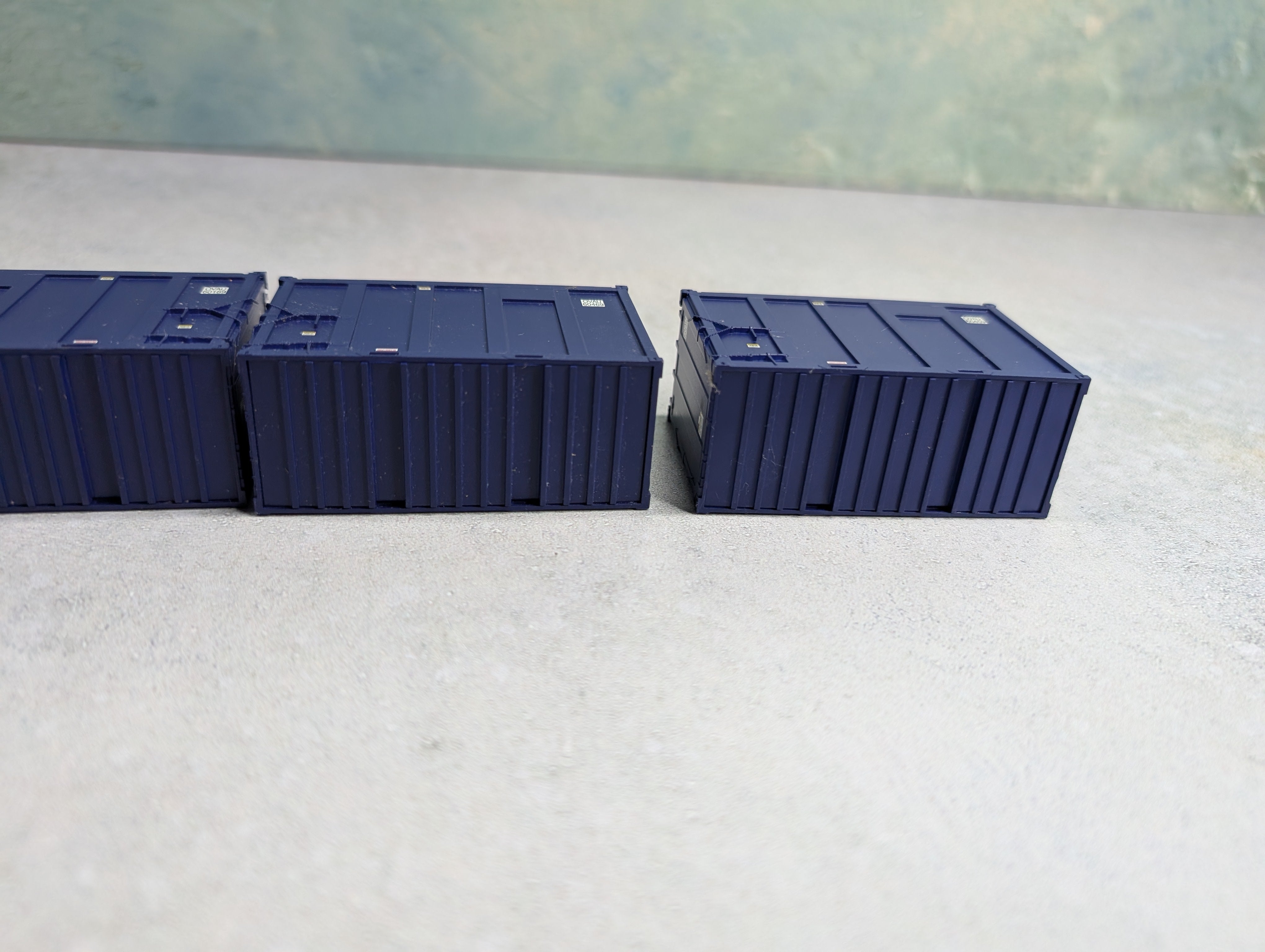 USED Atlas HO Scale 20' High-Cube Trash Container OVAU (4 pcs)