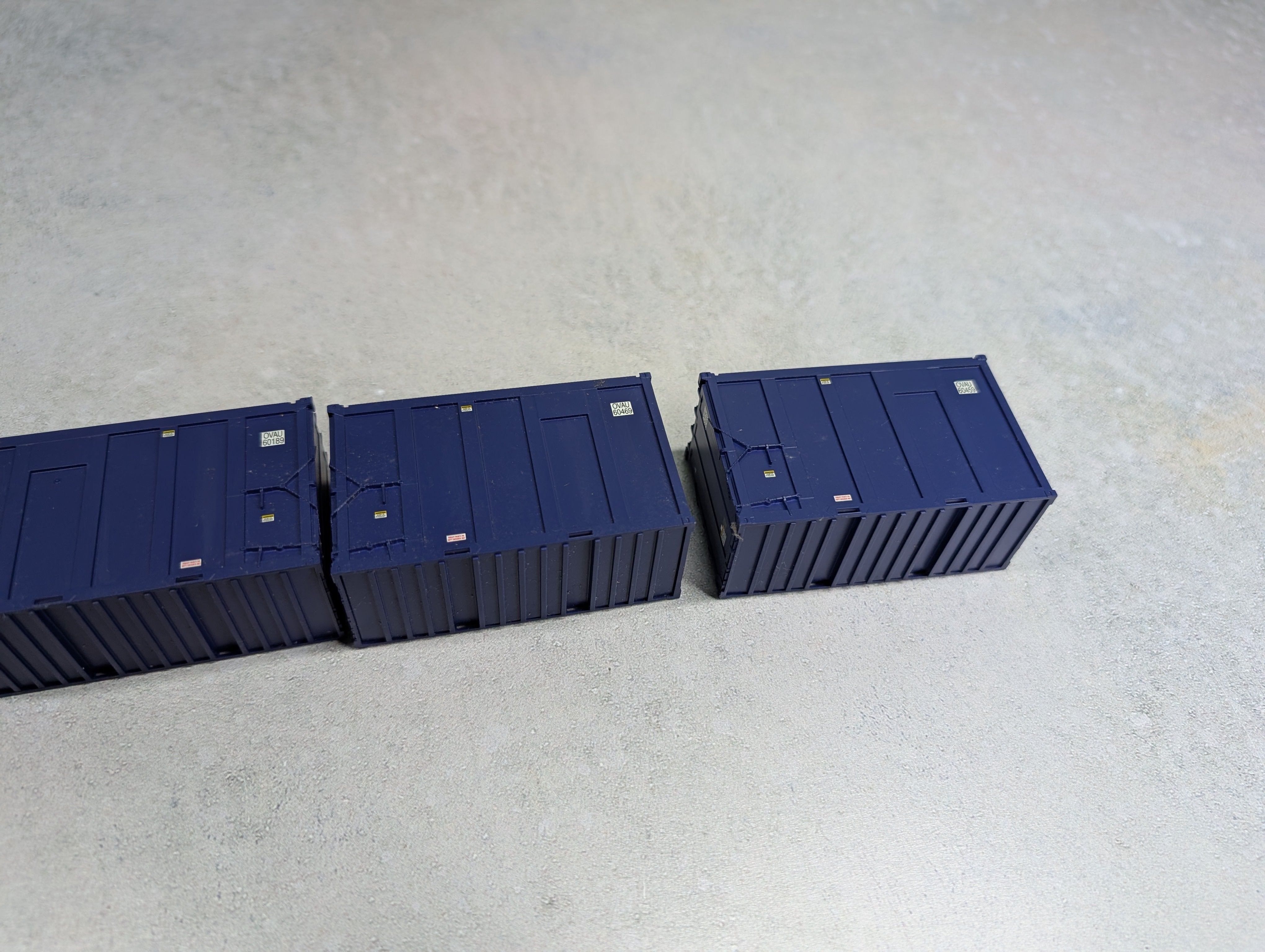 USED Atlas HO Scale 20' High-Cube Trash Container OVAU (4 pcs)