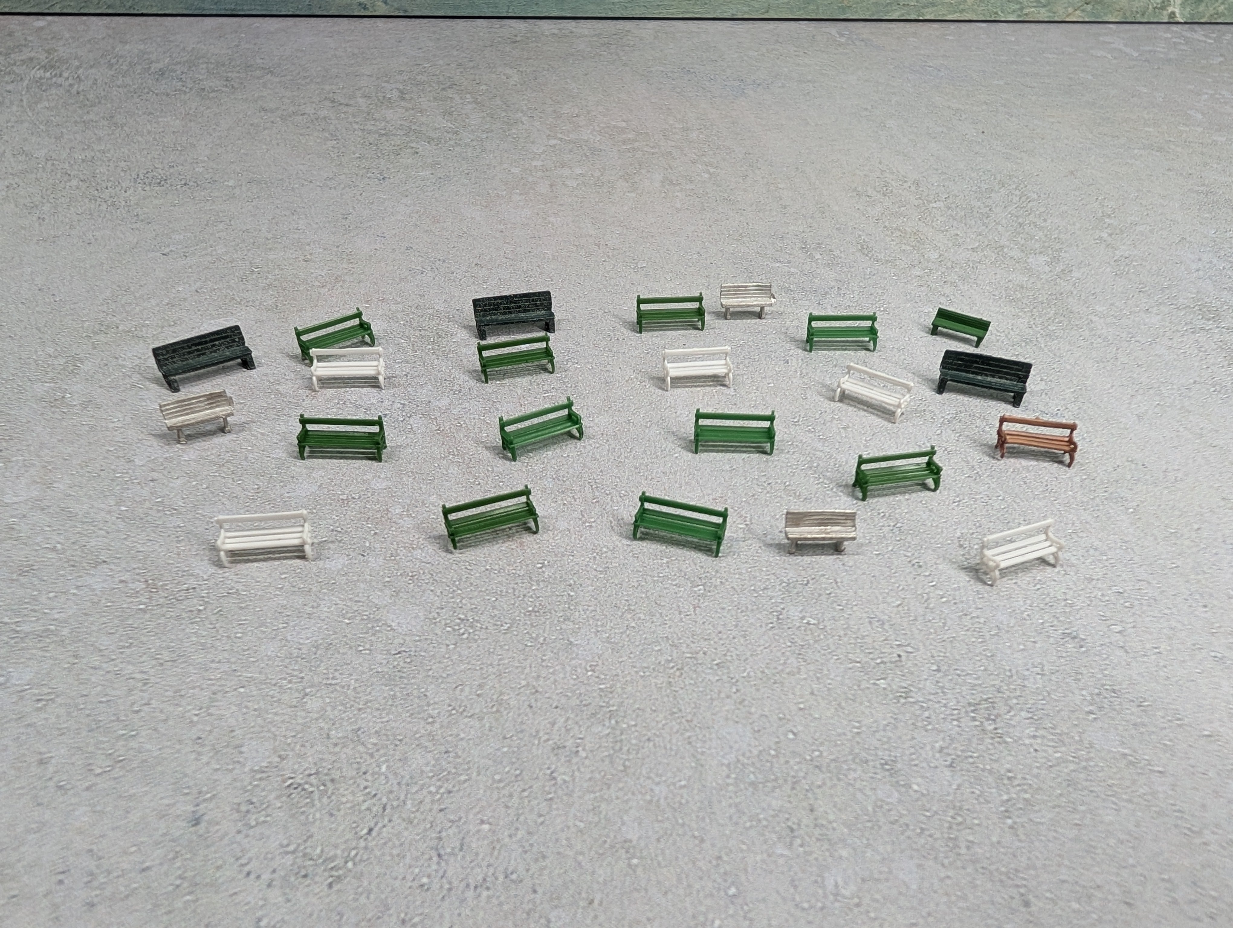 USED N Scale Park Benches (20+ pcs)
