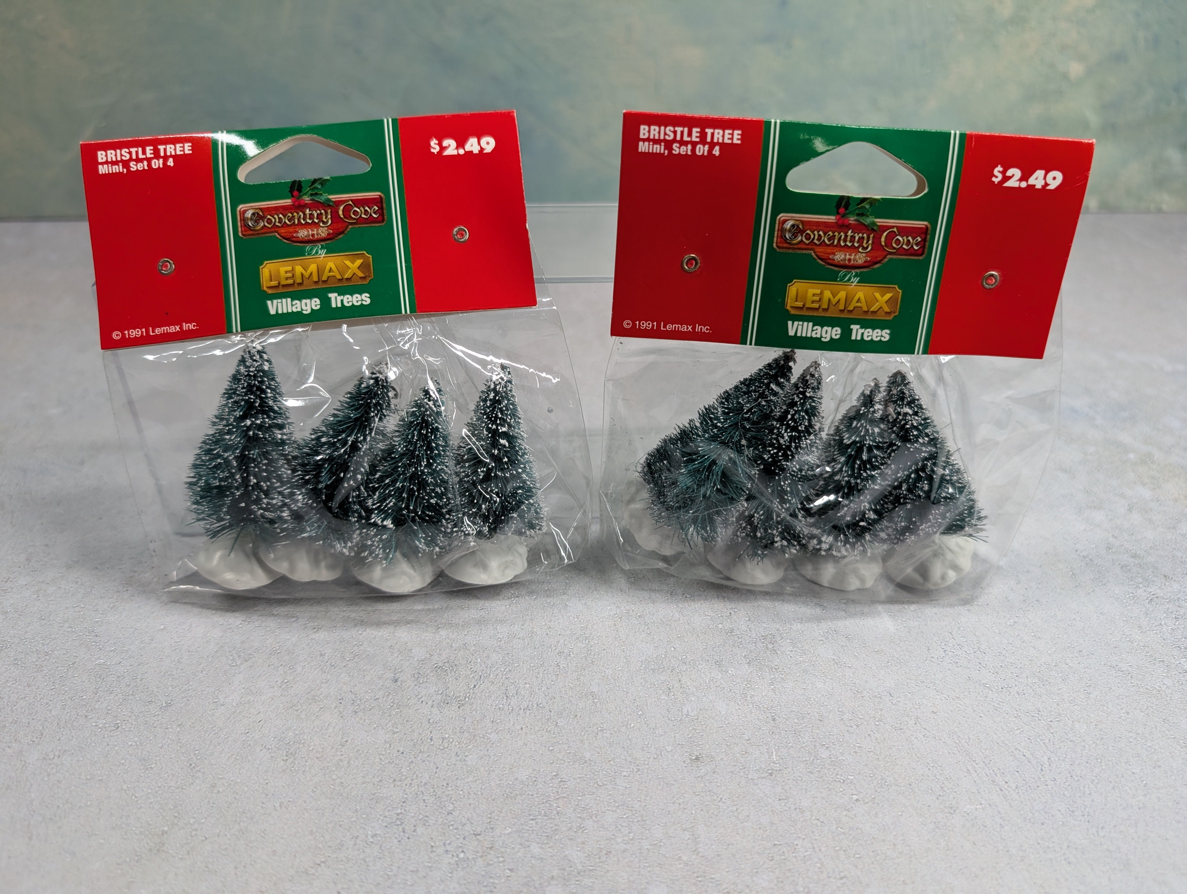 USED Lemax Multi Scale Snowy Trees (8 pcs)