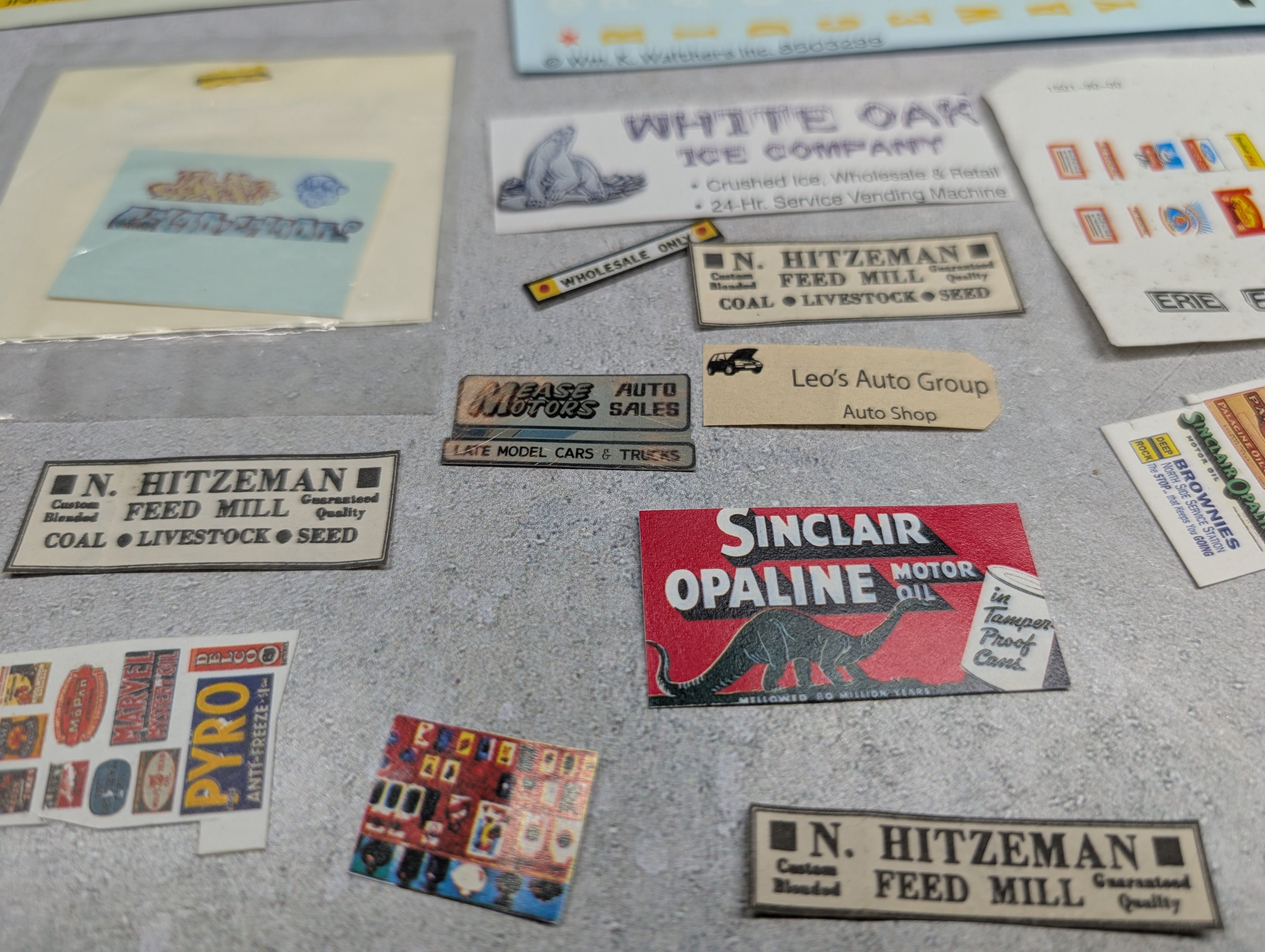 USED N Scale Lot of Building Decals & More