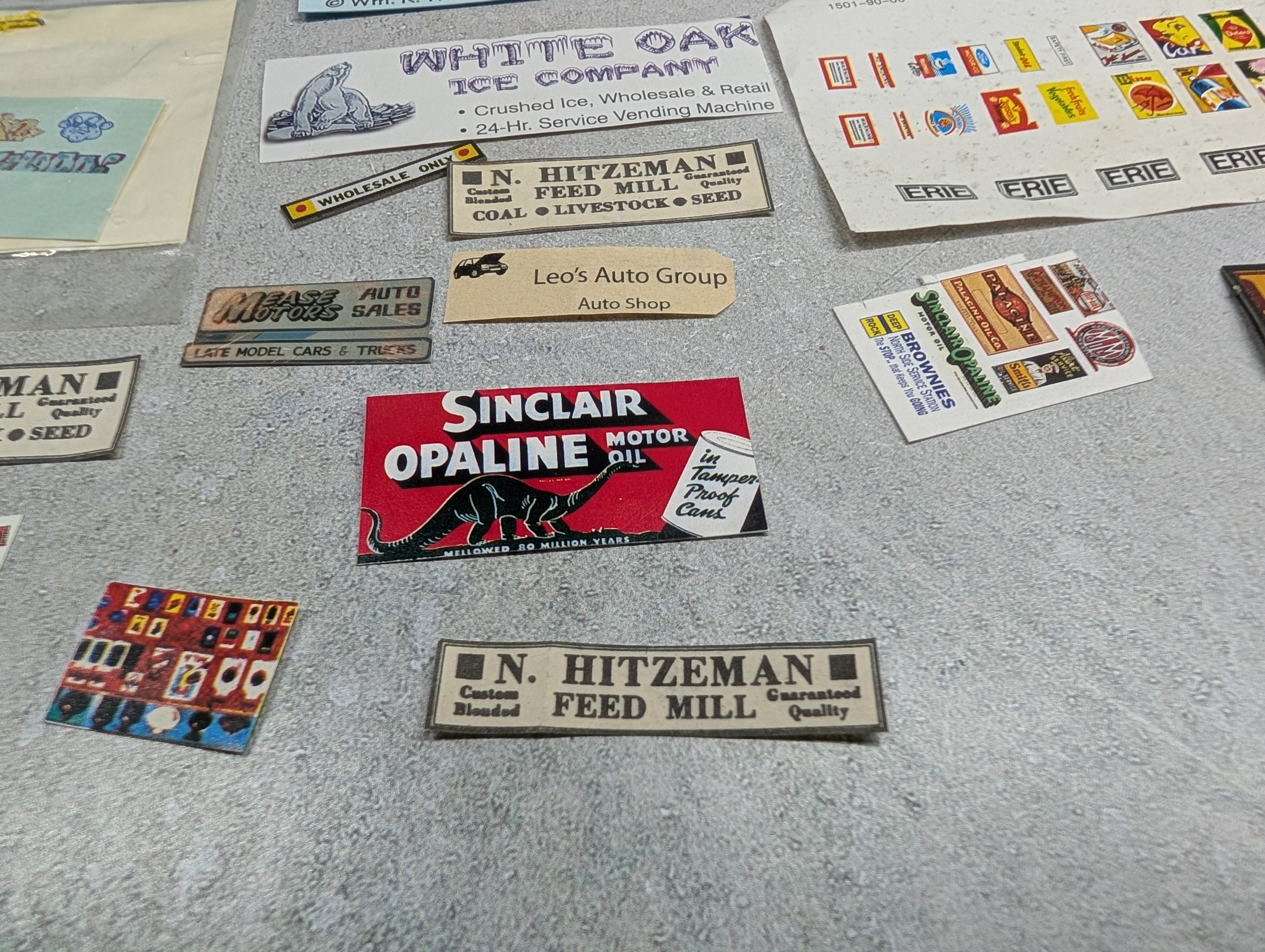 USED N Scale Lot of Building Decals & More