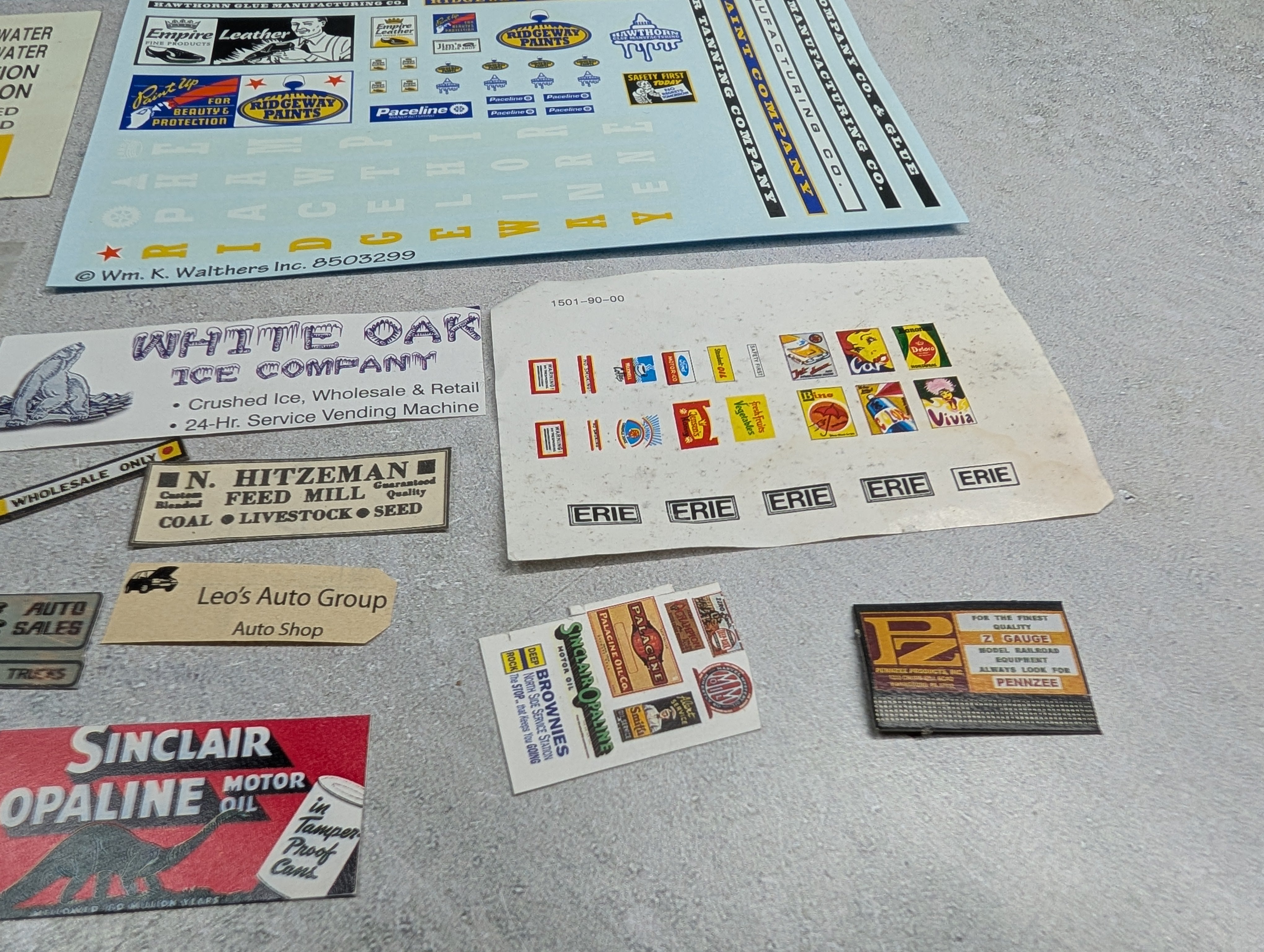 USED N Scale Lot of Building Decals & More