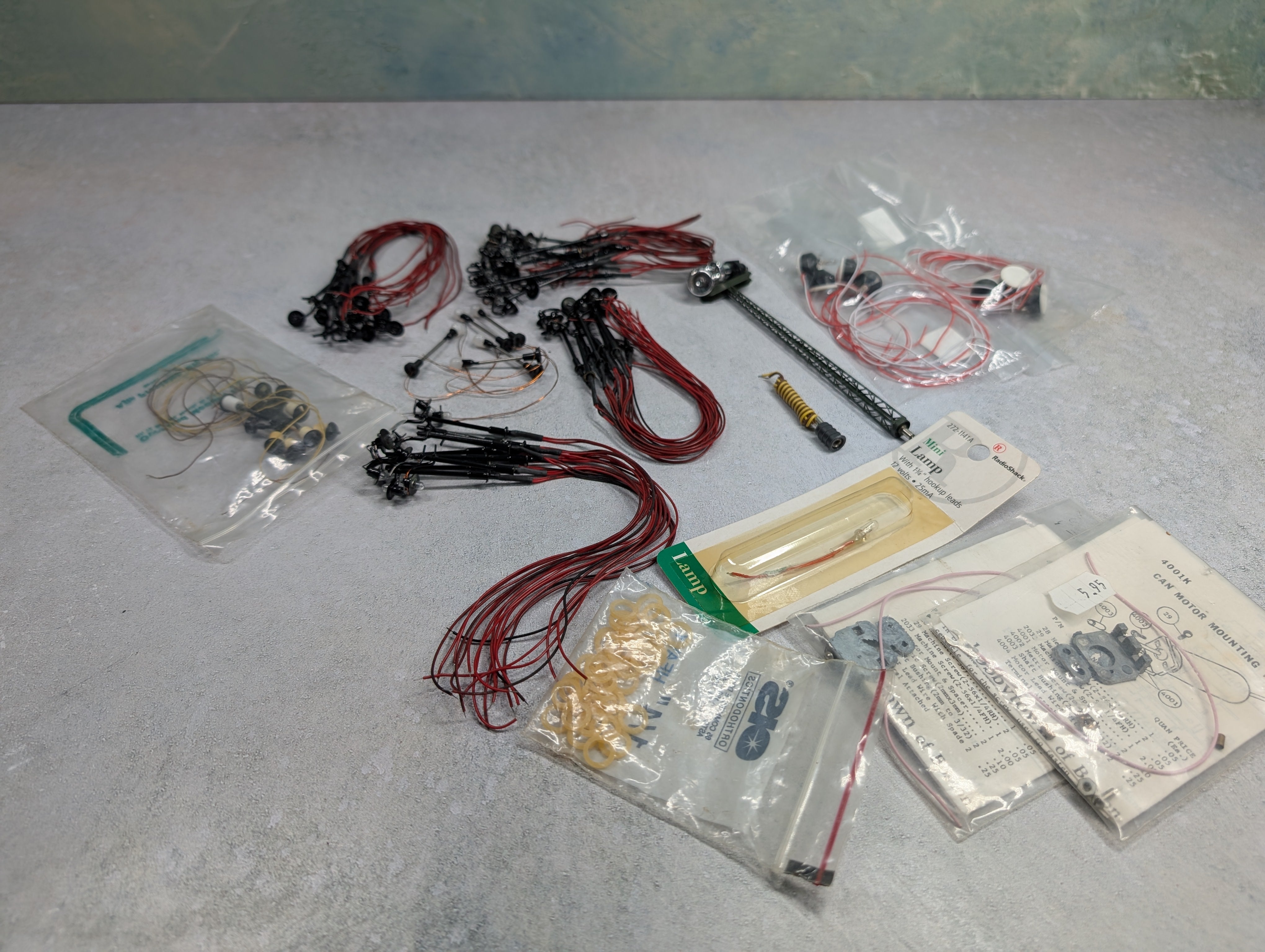 USED Large Lot of Different Types & Sized Lights (untested) For Model Railroading