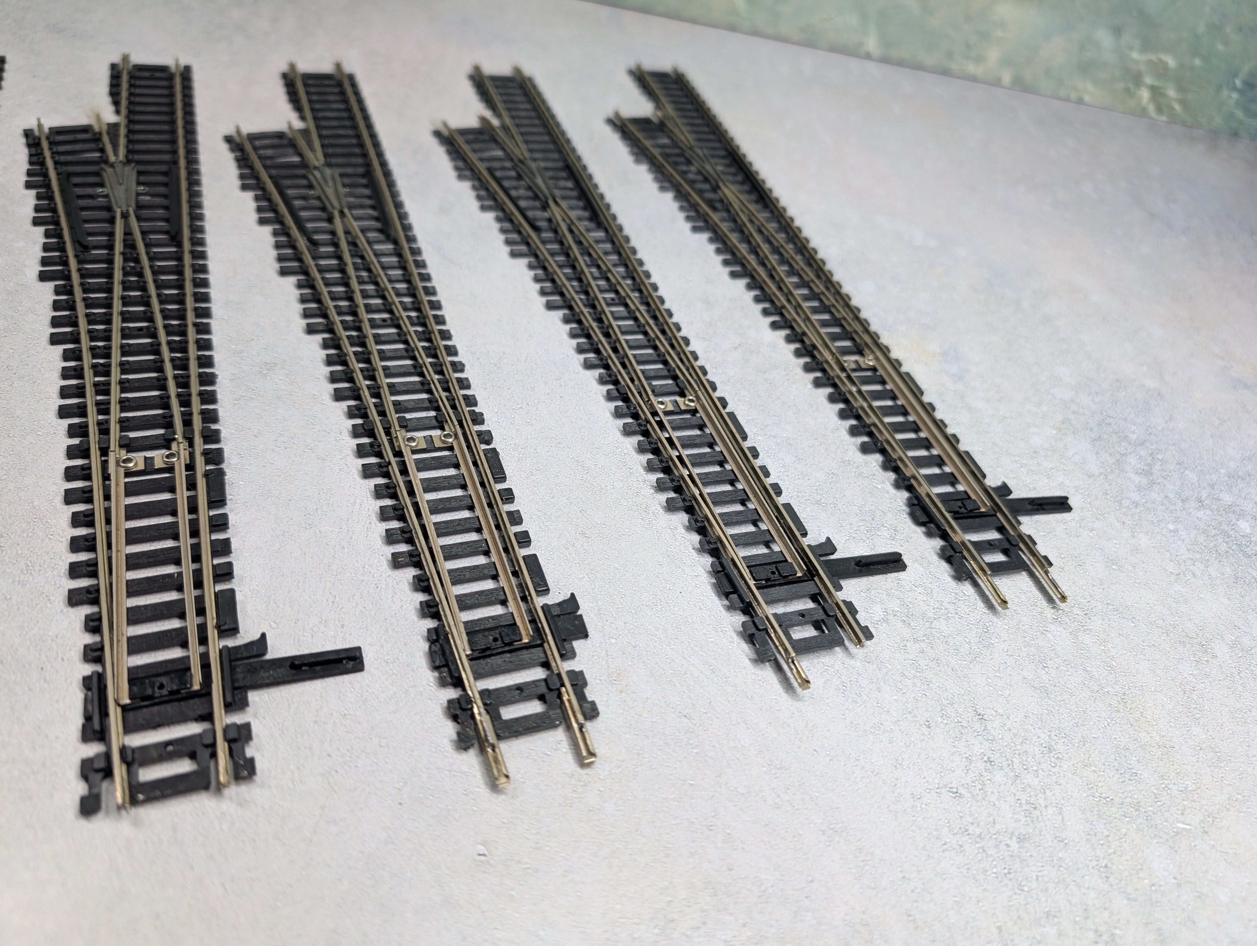 USED Atlas HO Scale #6 Left Switch Custom Line Code 100 Track (8 pcs)