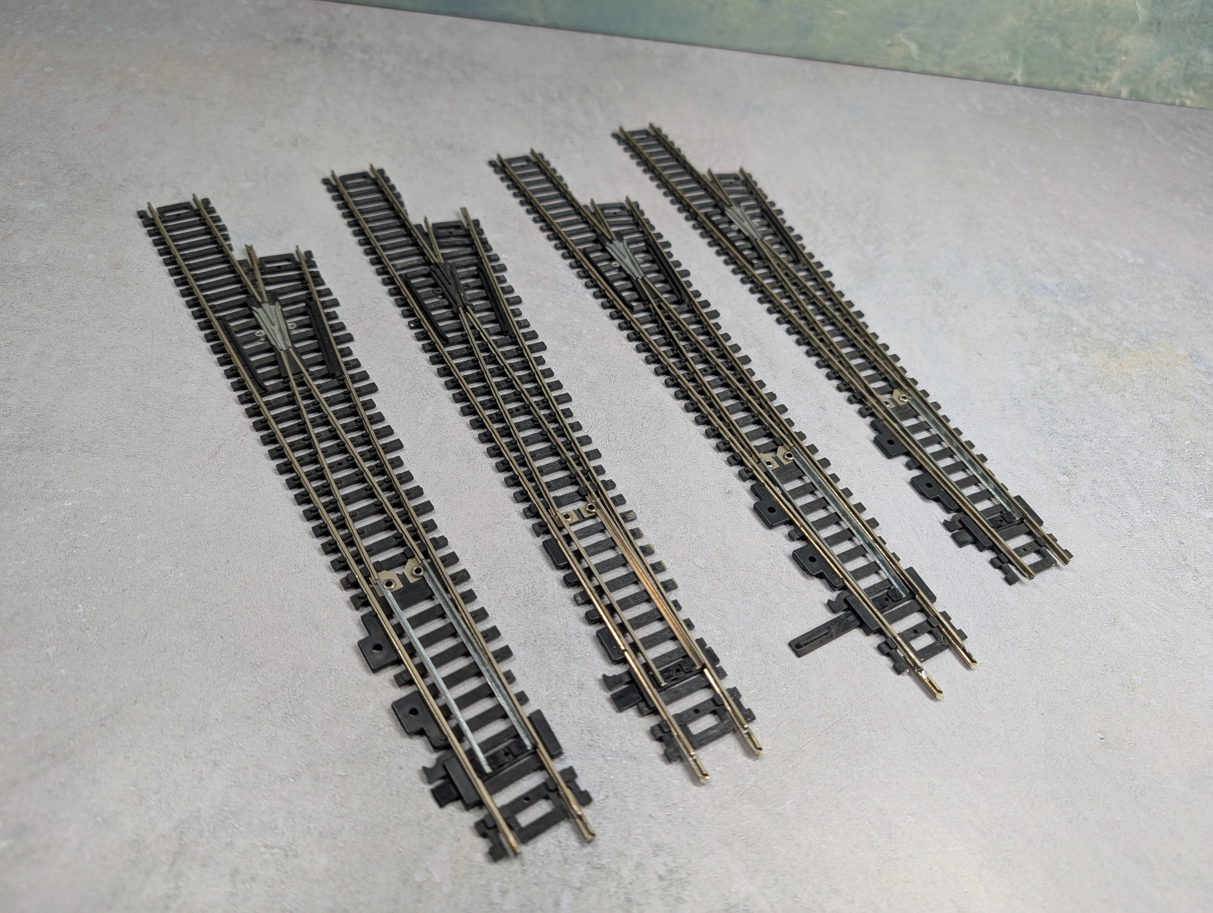 USED Atlas HO Scale #6 Right Switch Custom Line Code 100 Track (4 pcs)