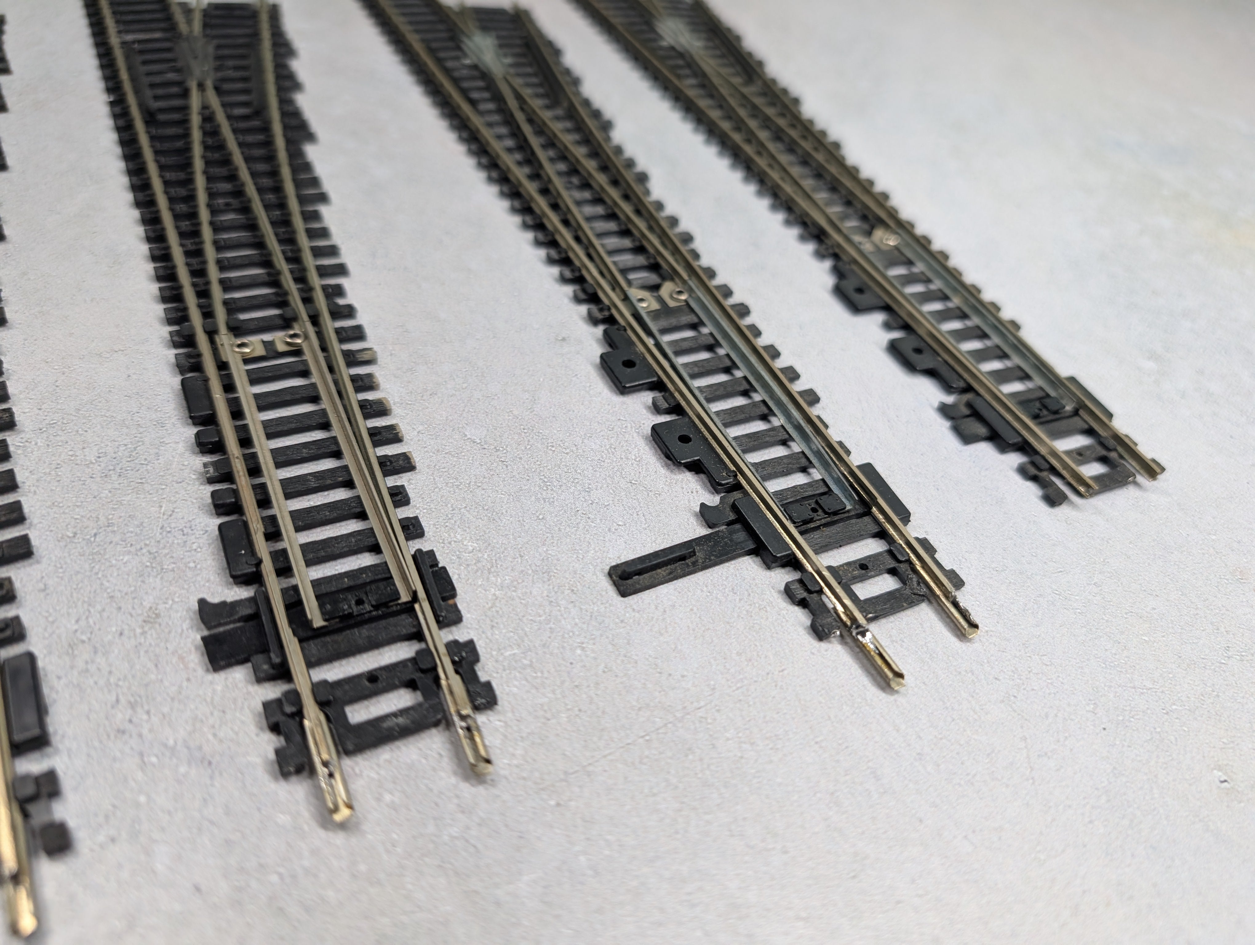 USED Atlas HO Scale #6 Right Switch Custom Line Code 100 Track (4 pcs)