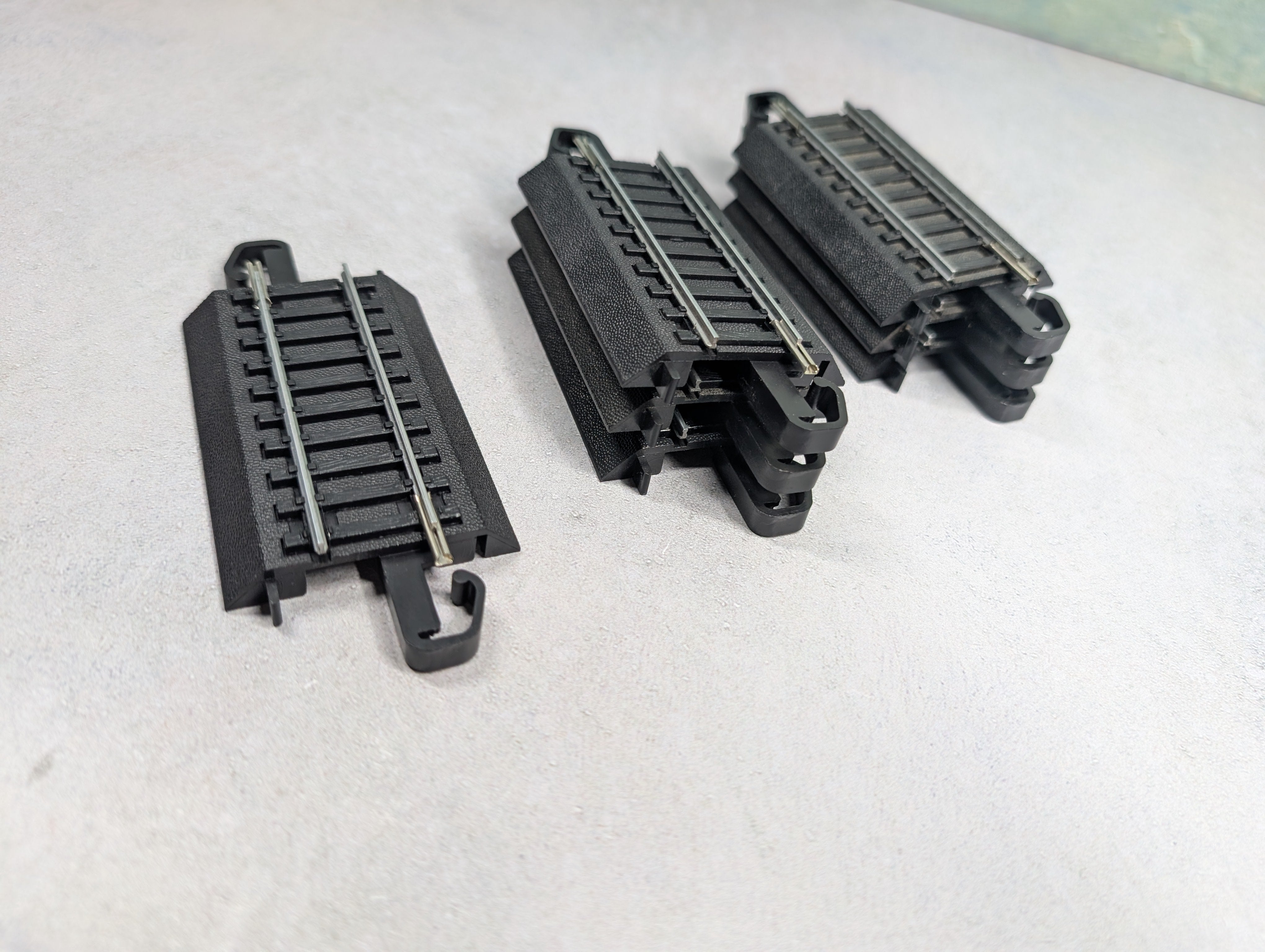 USED Bachmann HO Scale E-Z Track 3" Straight Steel Code 100 Track (7 pcs)