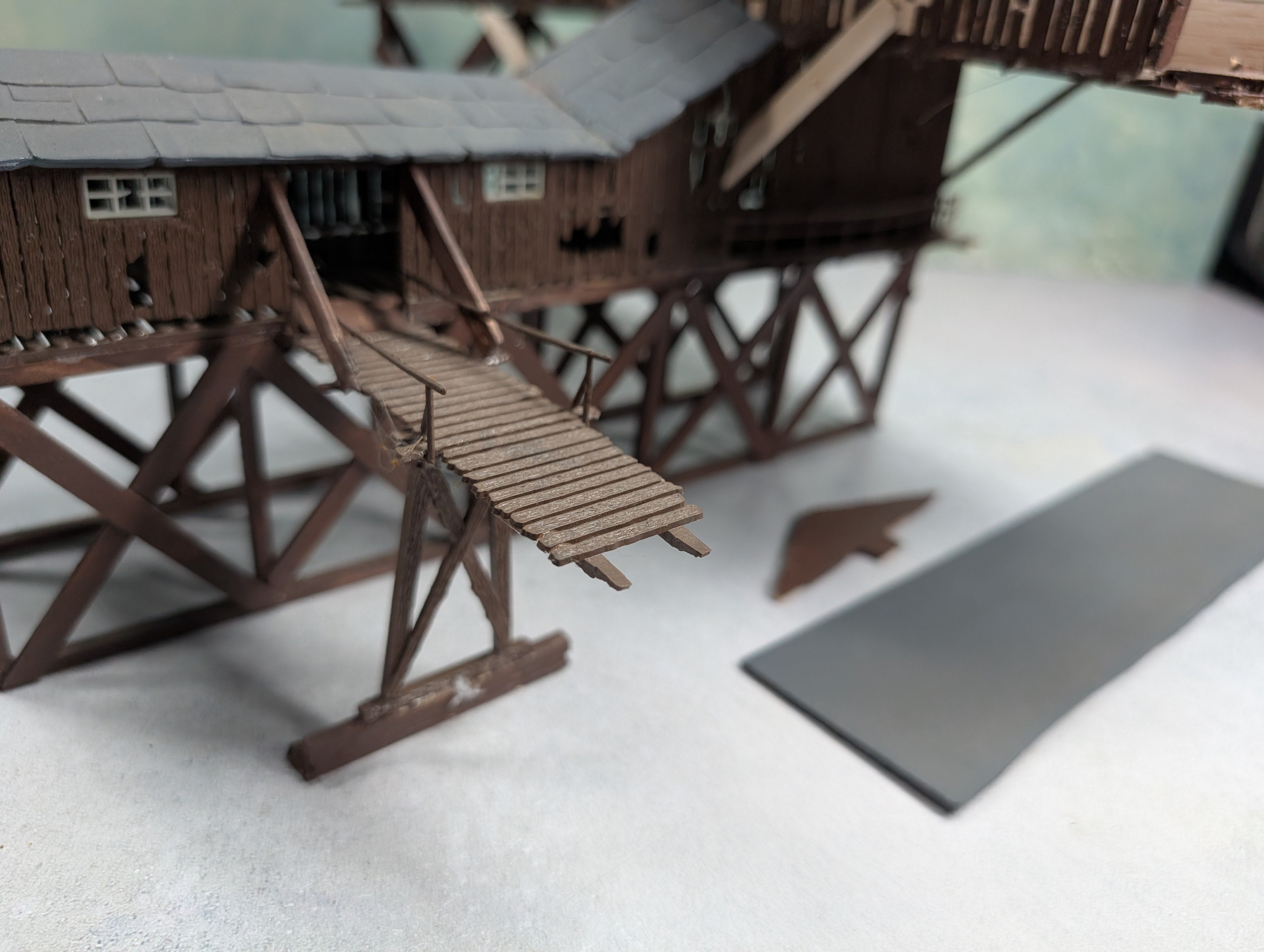 USED Faller HO Scale Old Coal Mine (Missing Parts)