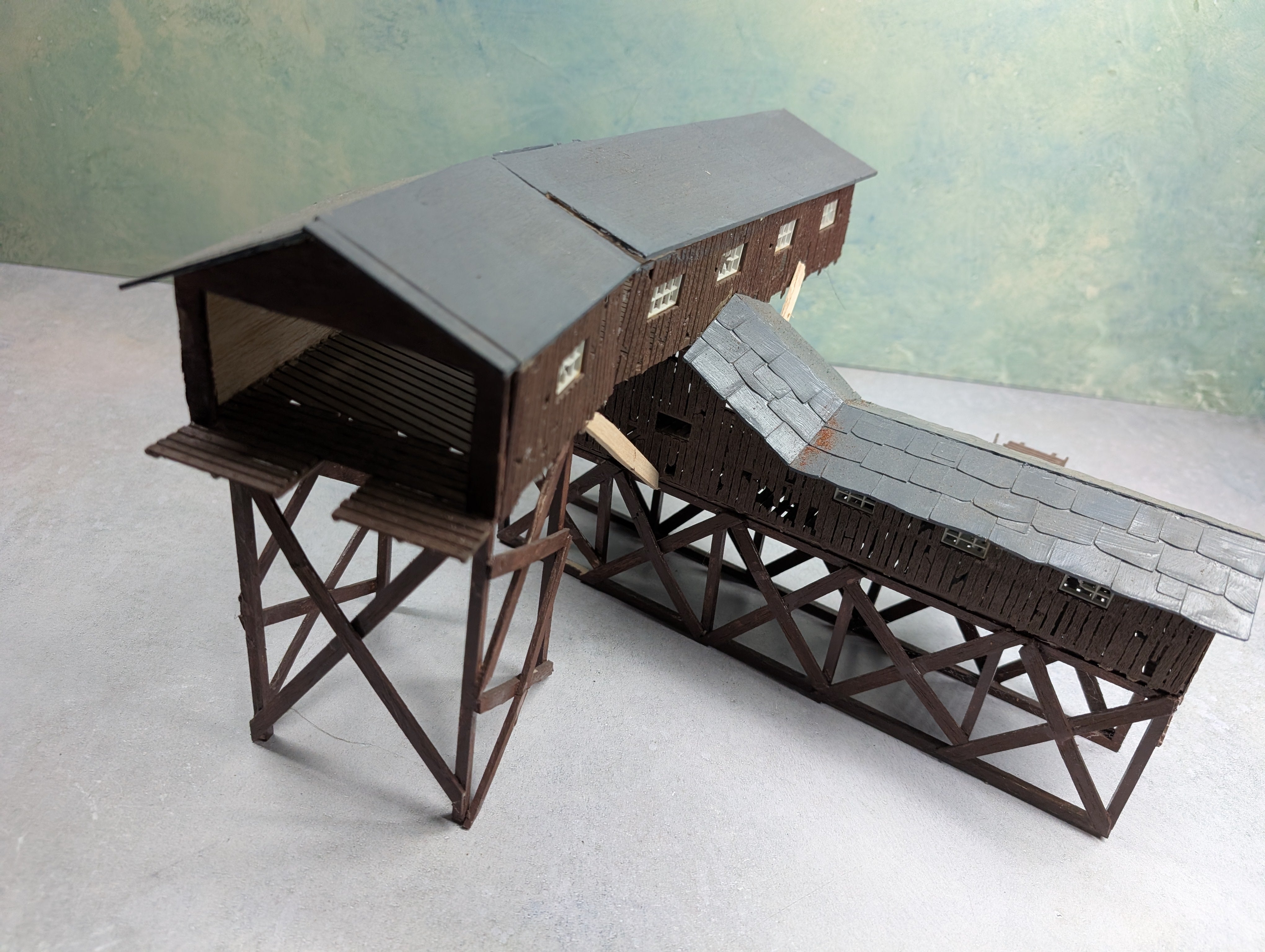 USED Faller HO Scale Old Coal Mine (Missing Parts)