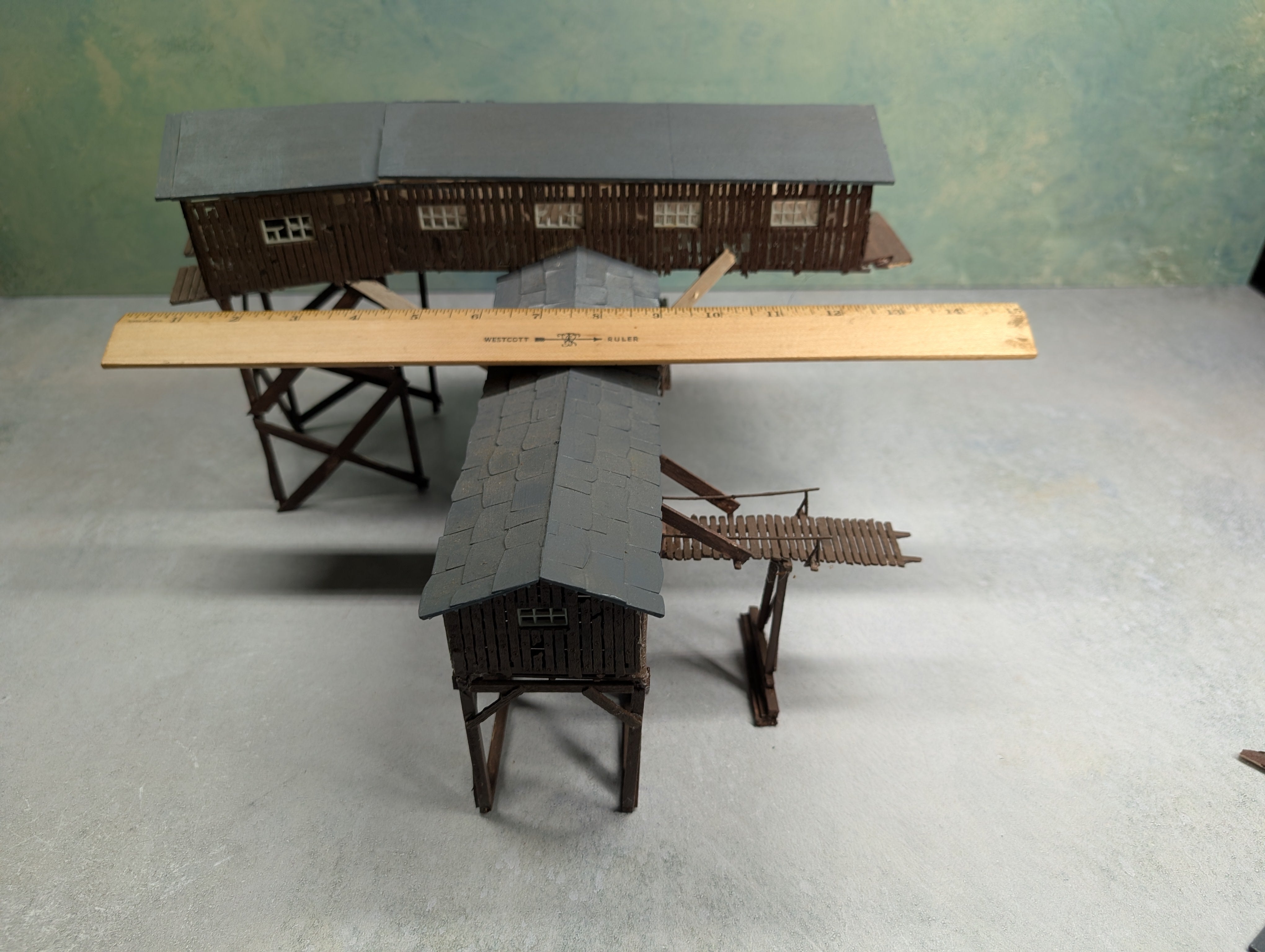 USED Faller HO Scale Old Coal Mine (Missing Parts)