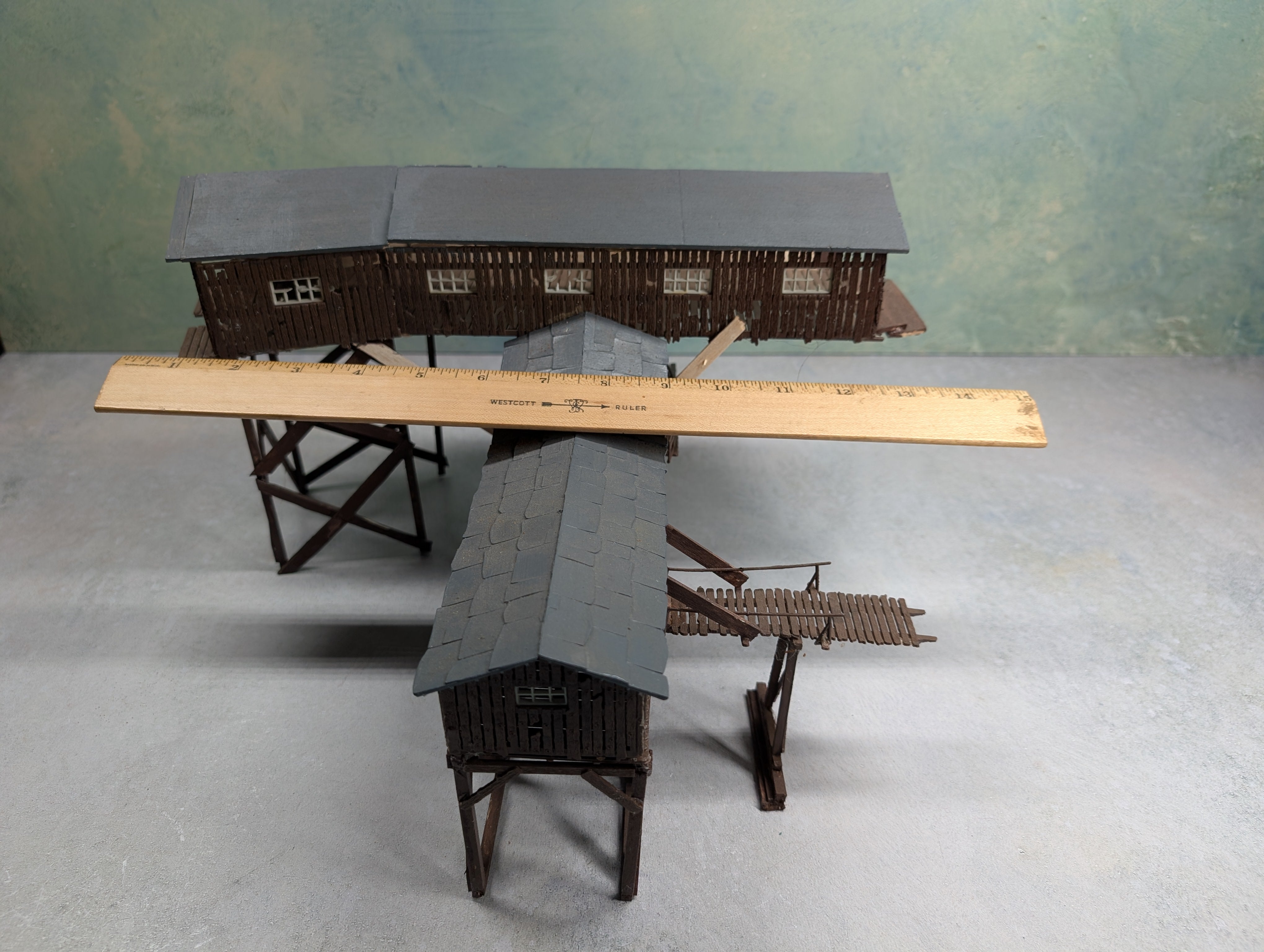 USED Faller HO Scale Old Coal Mine (Missing Parts)