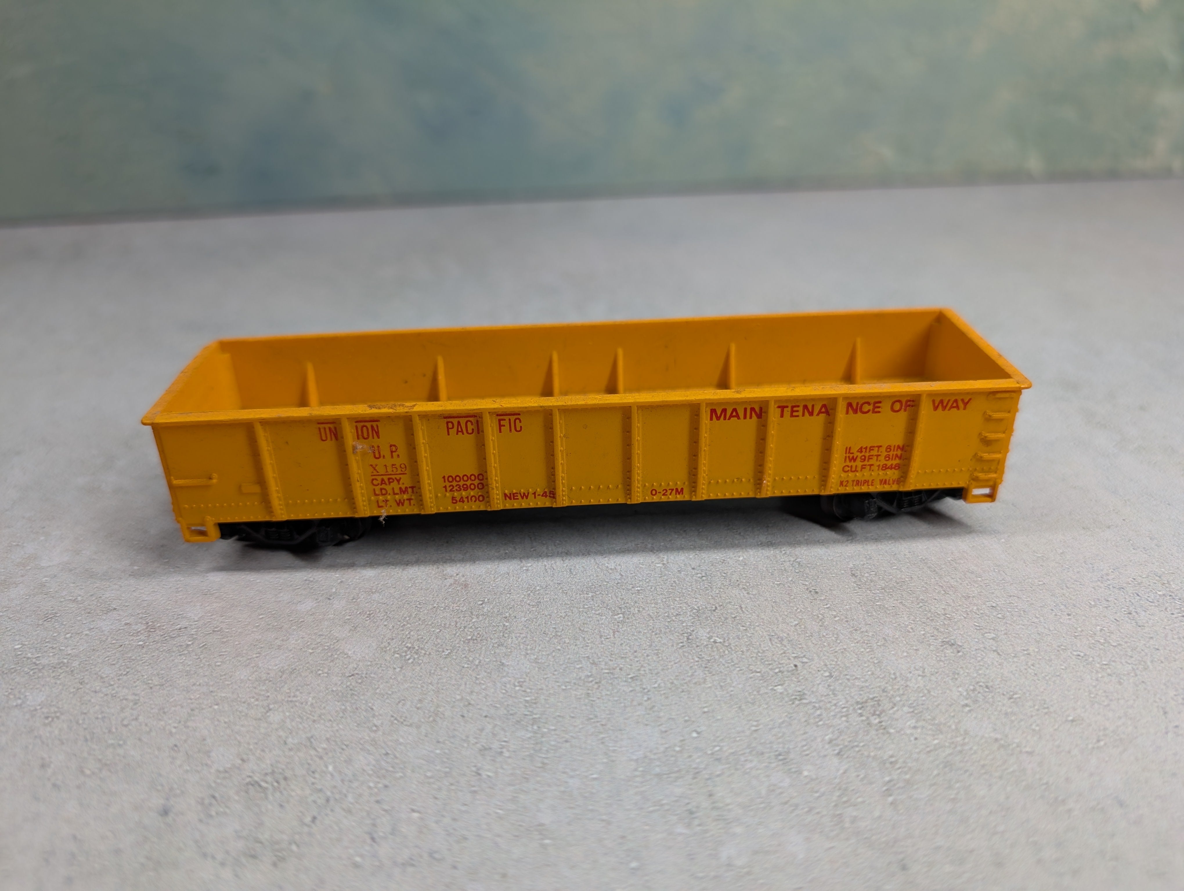 USED Tyco HO Scale 40' Gondola Union Pacific UP #X159