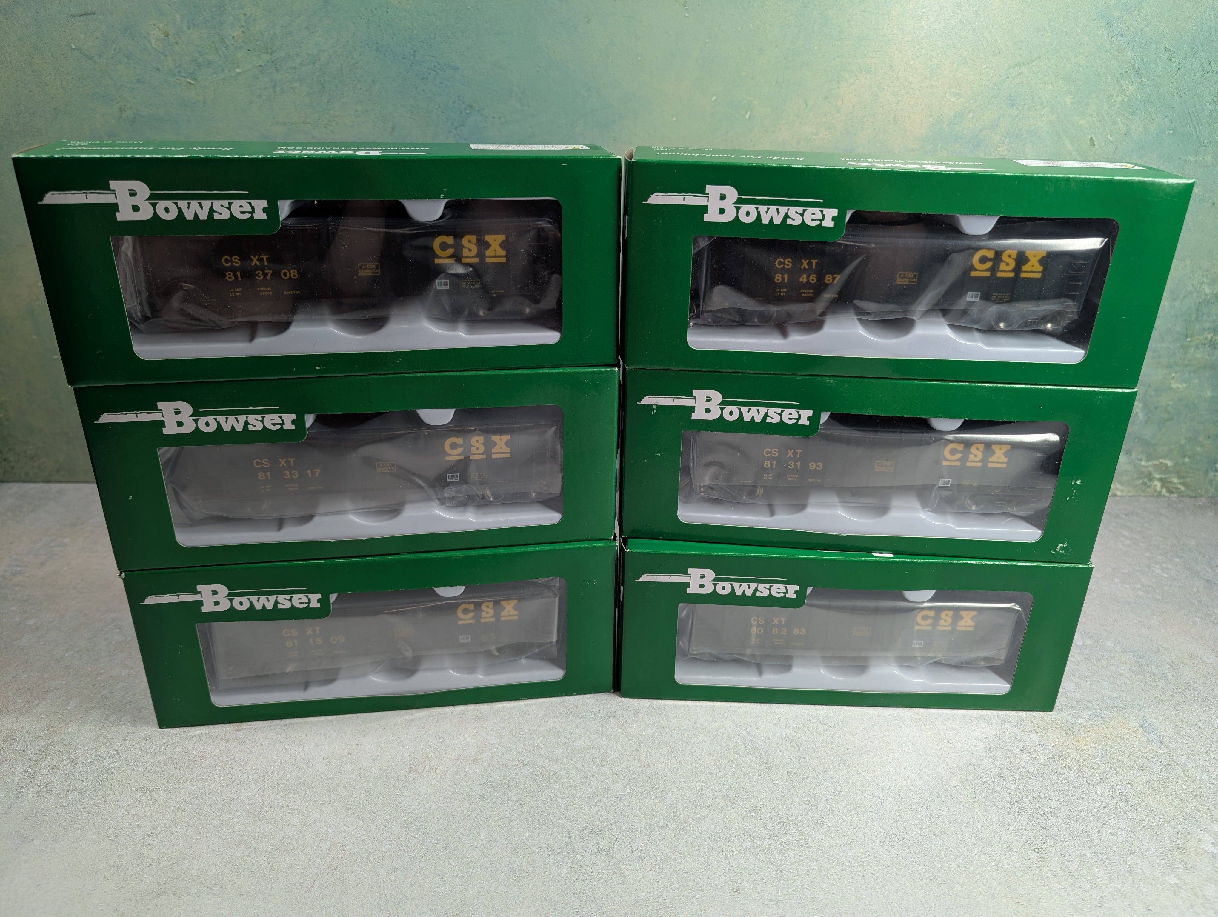 Bowser HO Scale 100 Ton Hoppers - All 6 Road Numbers CSX Bethlehem and Raceland Recondition, 2025 Release (6 pcs)
