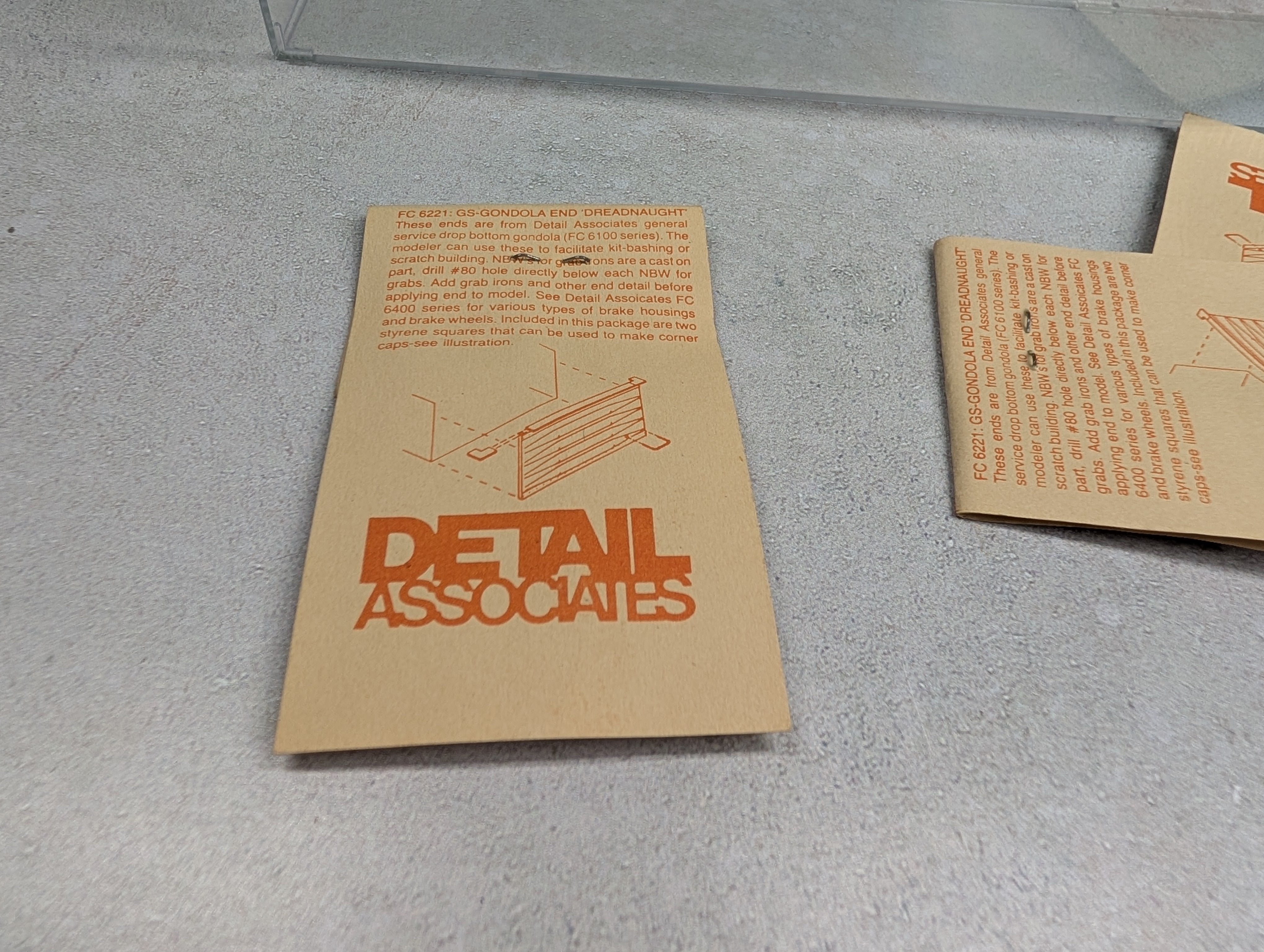 Details Associates 6221 HO Scale GS Gondola End "Dreadnaught" (8 pcs)