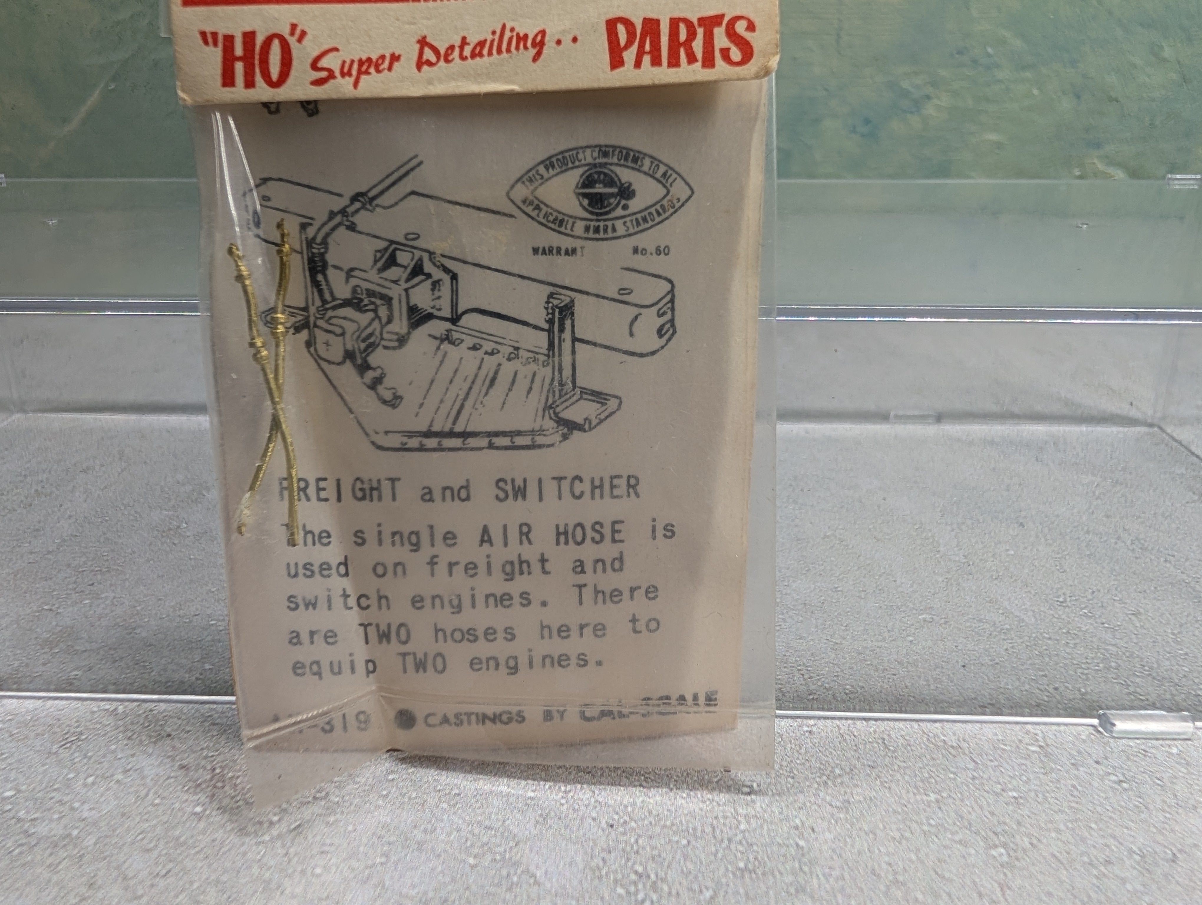 Cal Scale #AH-319 HO Scale Air Hoses for Freight & Locos, Brass (2 pcs)