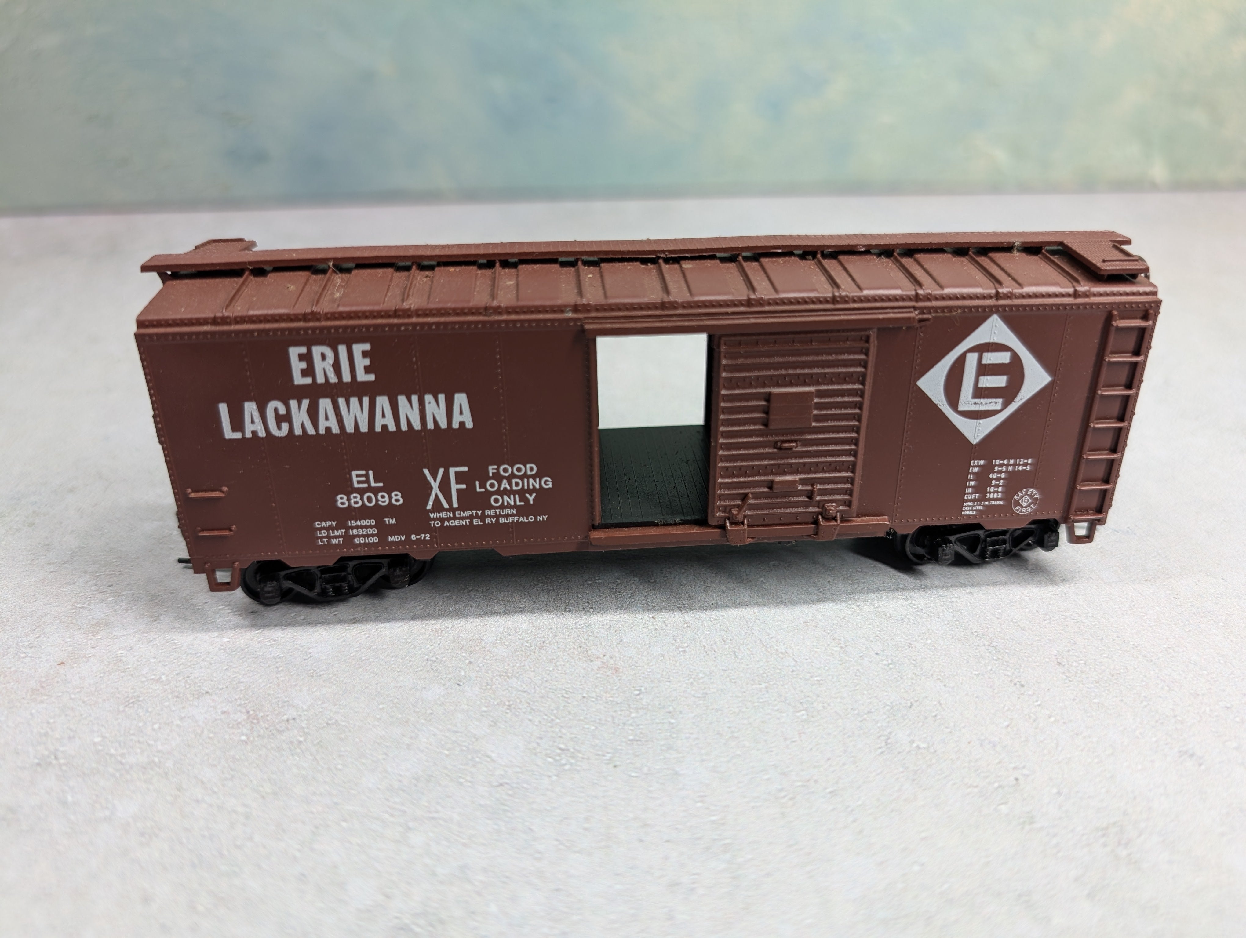 USED Athearn HO Scale 40' Box Car Erie Lackawanna EL #88098