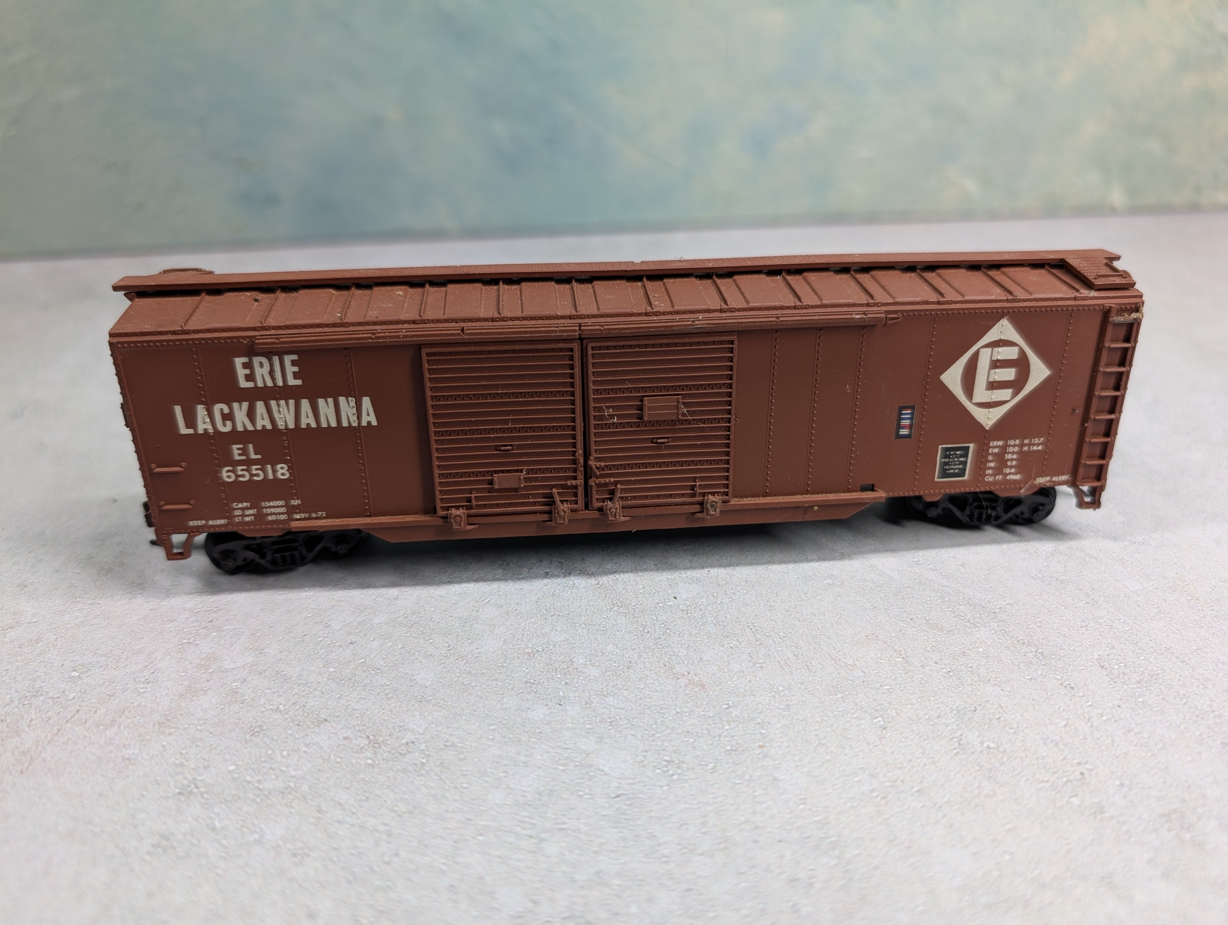 USED Athearn HO Scale 50' DD Box Car Erie Lackawanna EL #65518