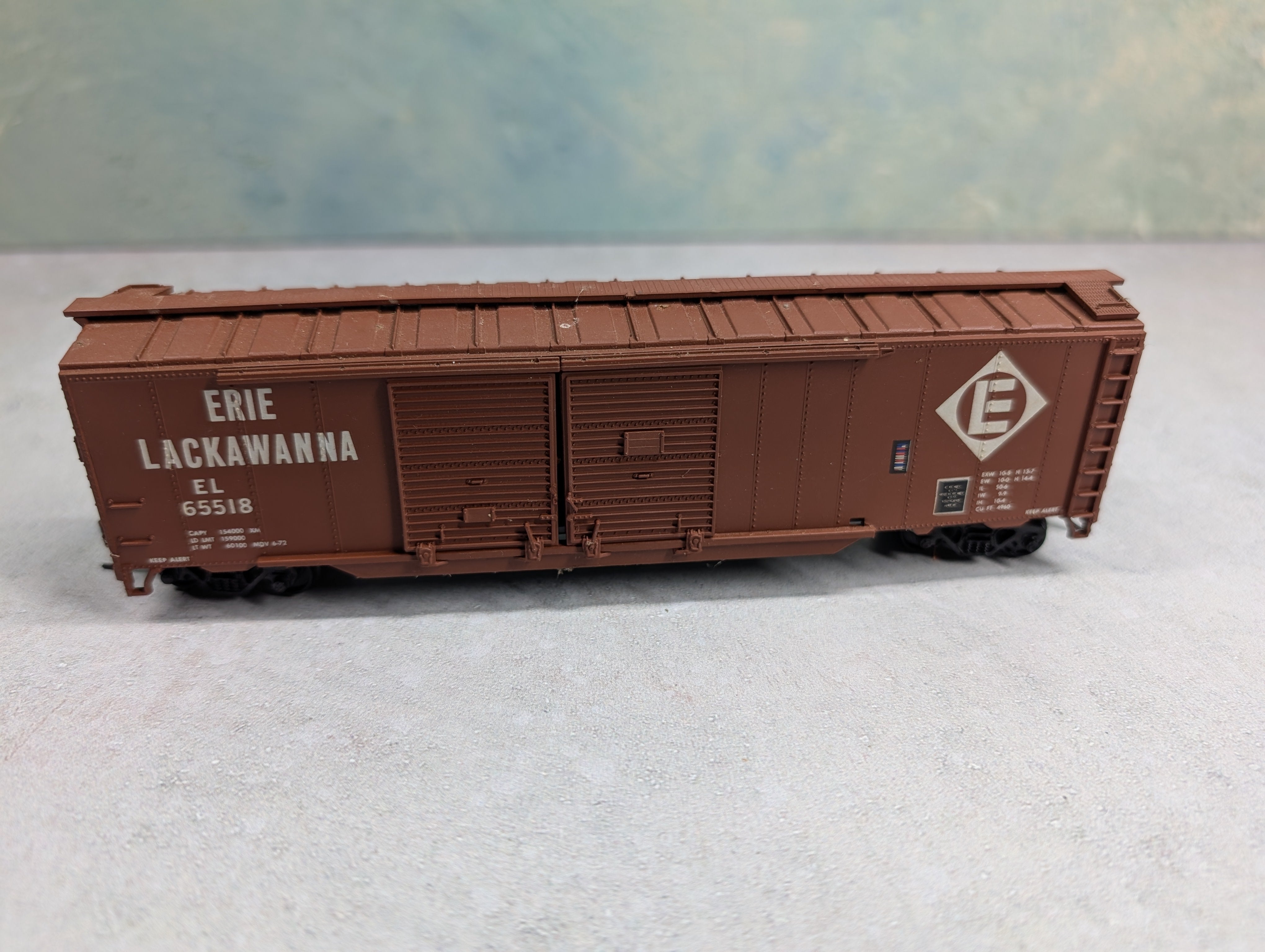 USED Athearn HO Scale 50' DD Box Car Erie Lackawanna EL #65518