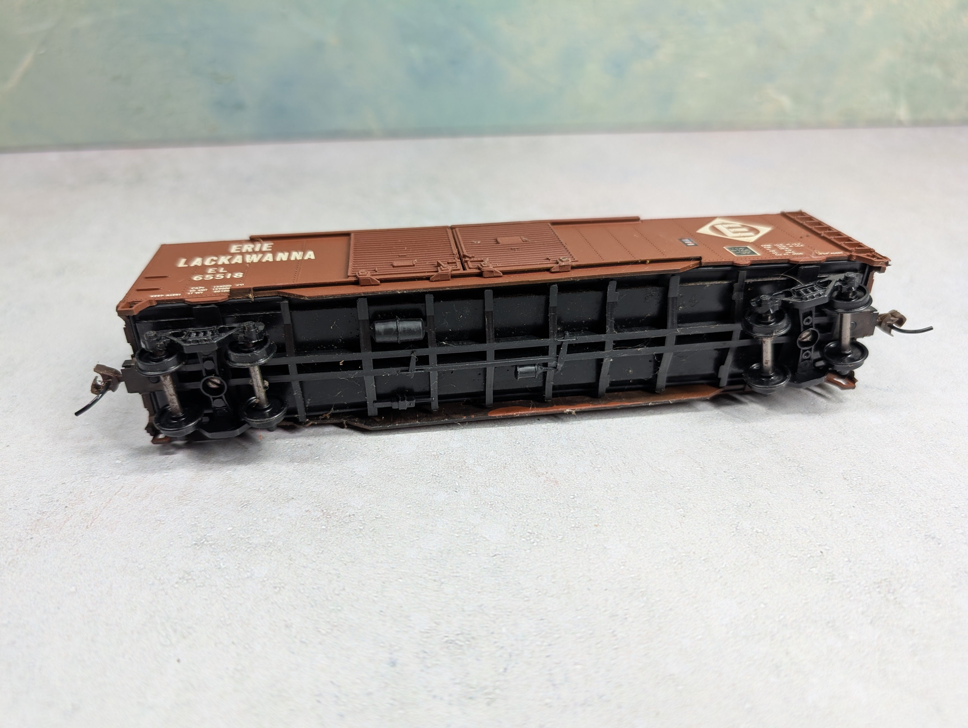 USED Athearn HO Scale 50' DD Box Car Erie Lackawanna EL #65518