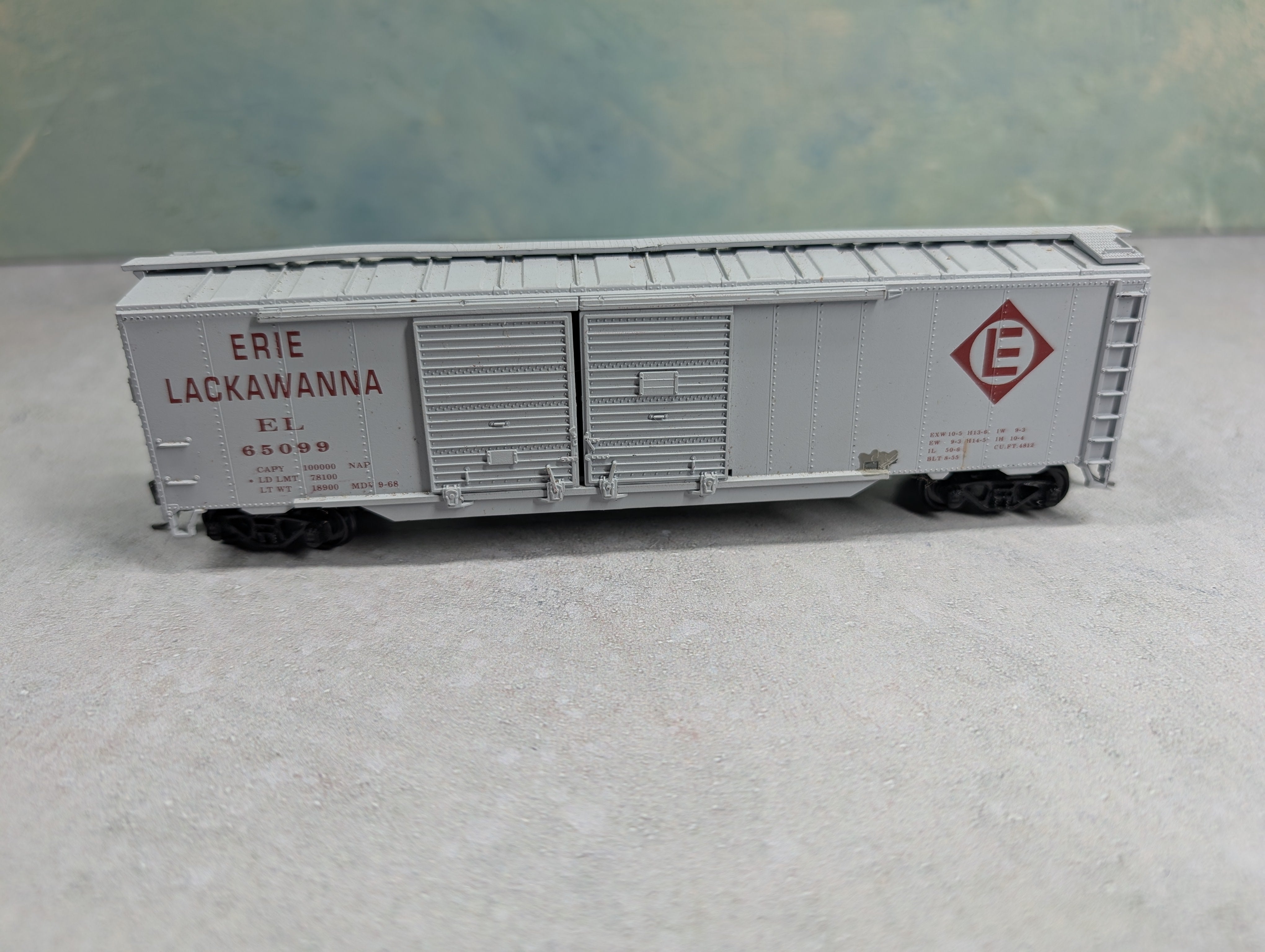 USED Athearn HO Scale 50' DD Box Car Erie Lackawanna EL #65099