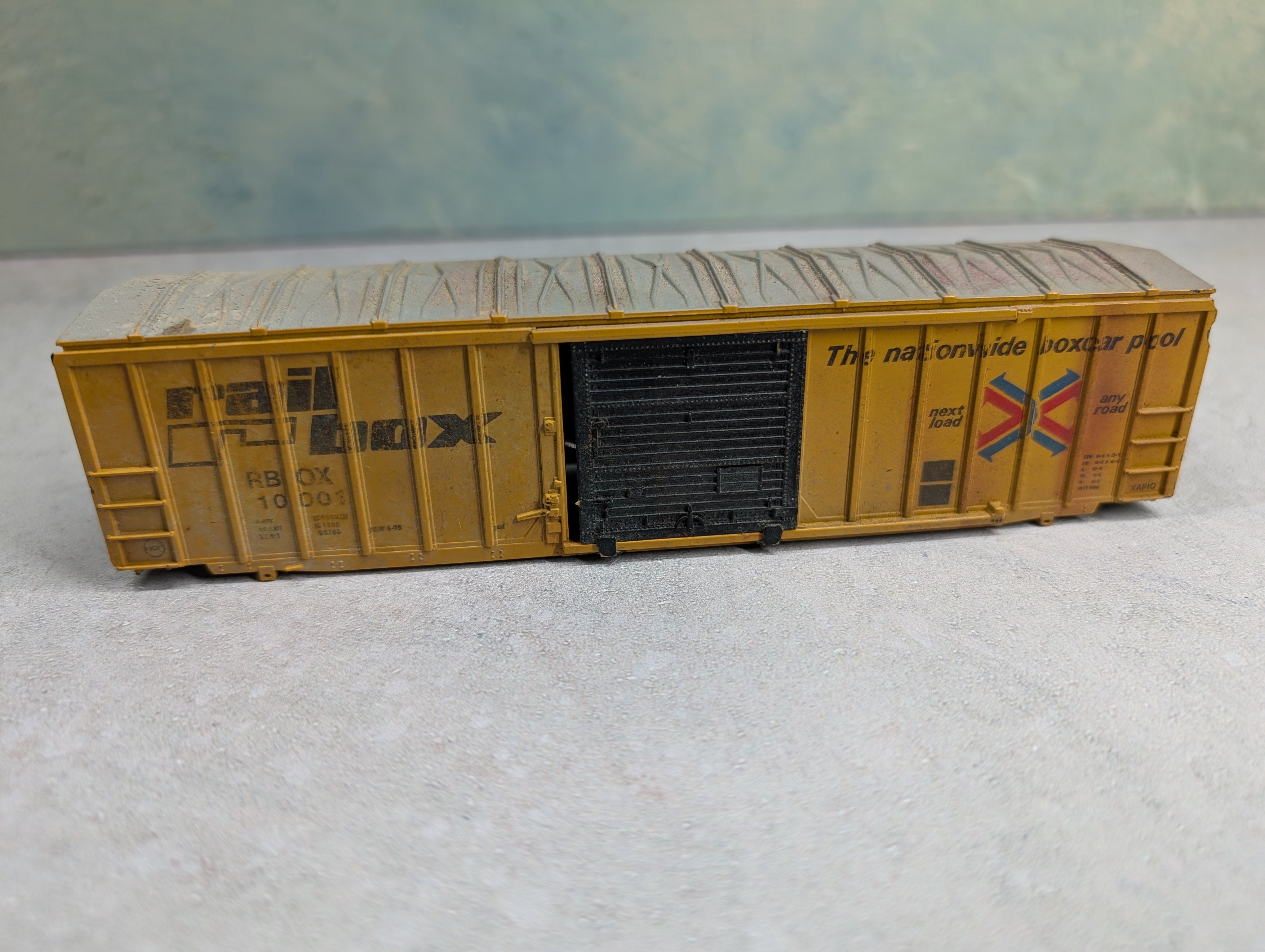USED Athearn HO Scale 50' Box Car Railbox RBOX #10001 Weathered