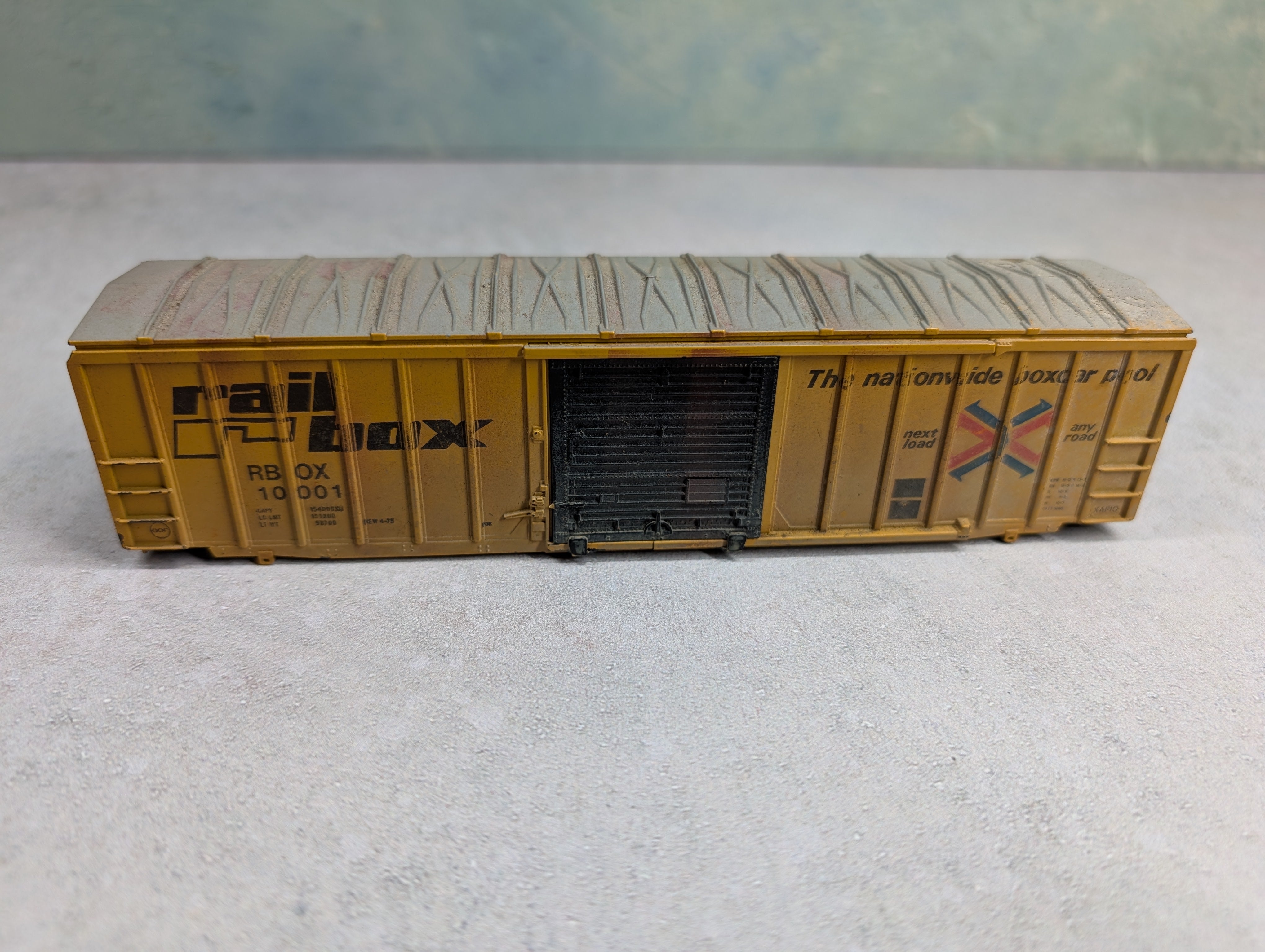 USED Athearn HO Scale 50' Box Car Railbox RBOX #10001 Weathered