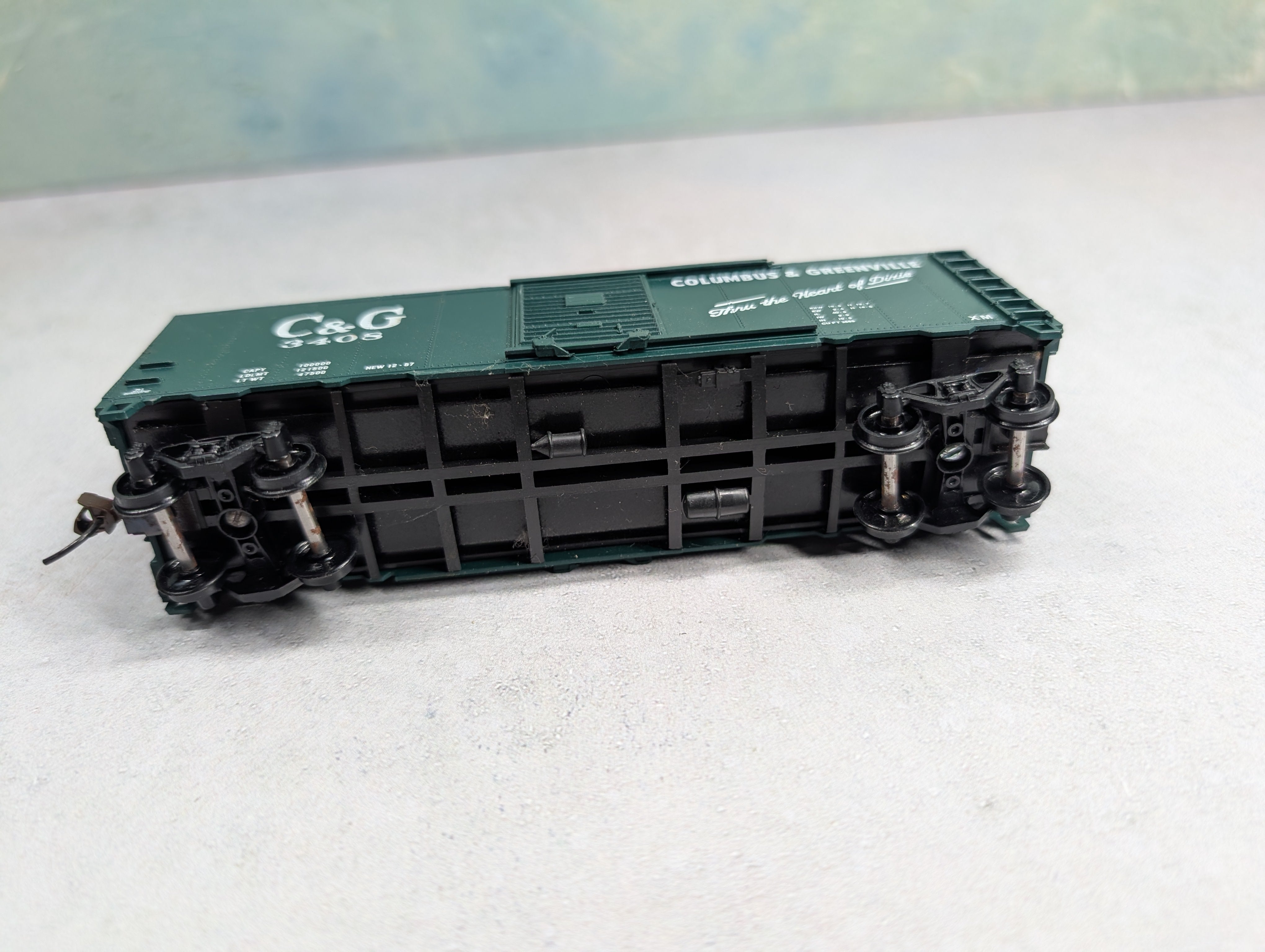 USED Athearn HO Scale 40' Box Car Columbus and Greenville C&G #3408
