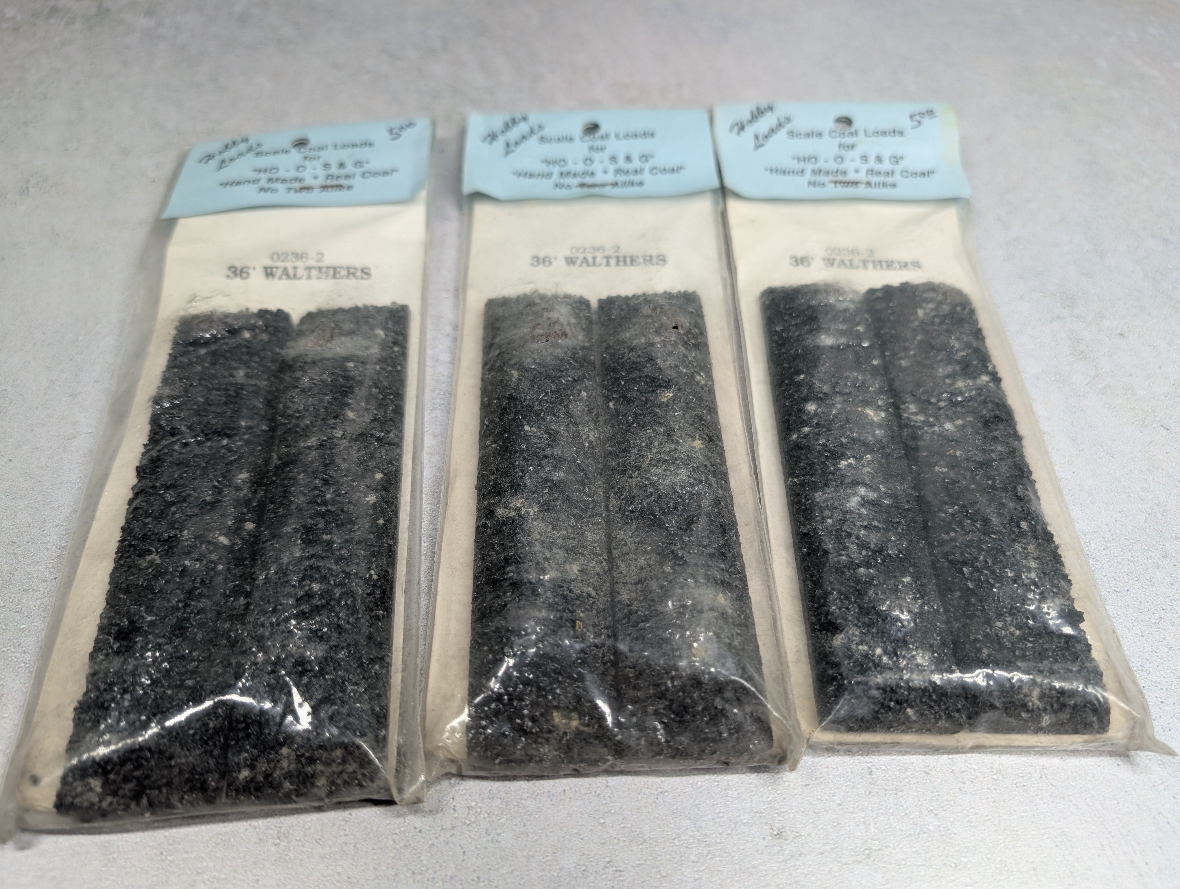 Hobby Loads #236-2 HO Scale Coal Loads for Walthers 36' Hopper (6 pcs)