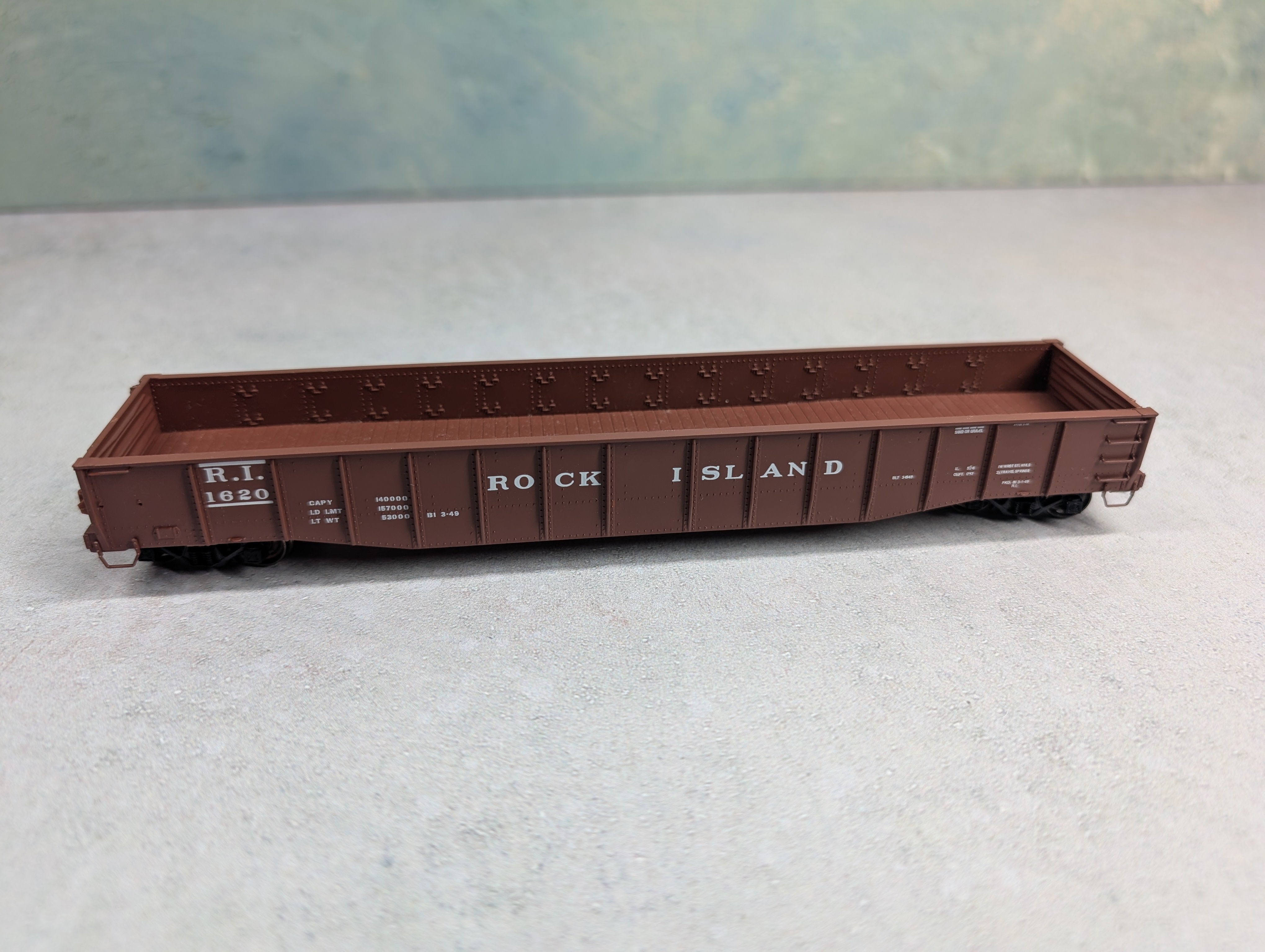 USED Life-Like HO Scale Proto2000 Drop End Mill Gondola Rock Island RI #1620