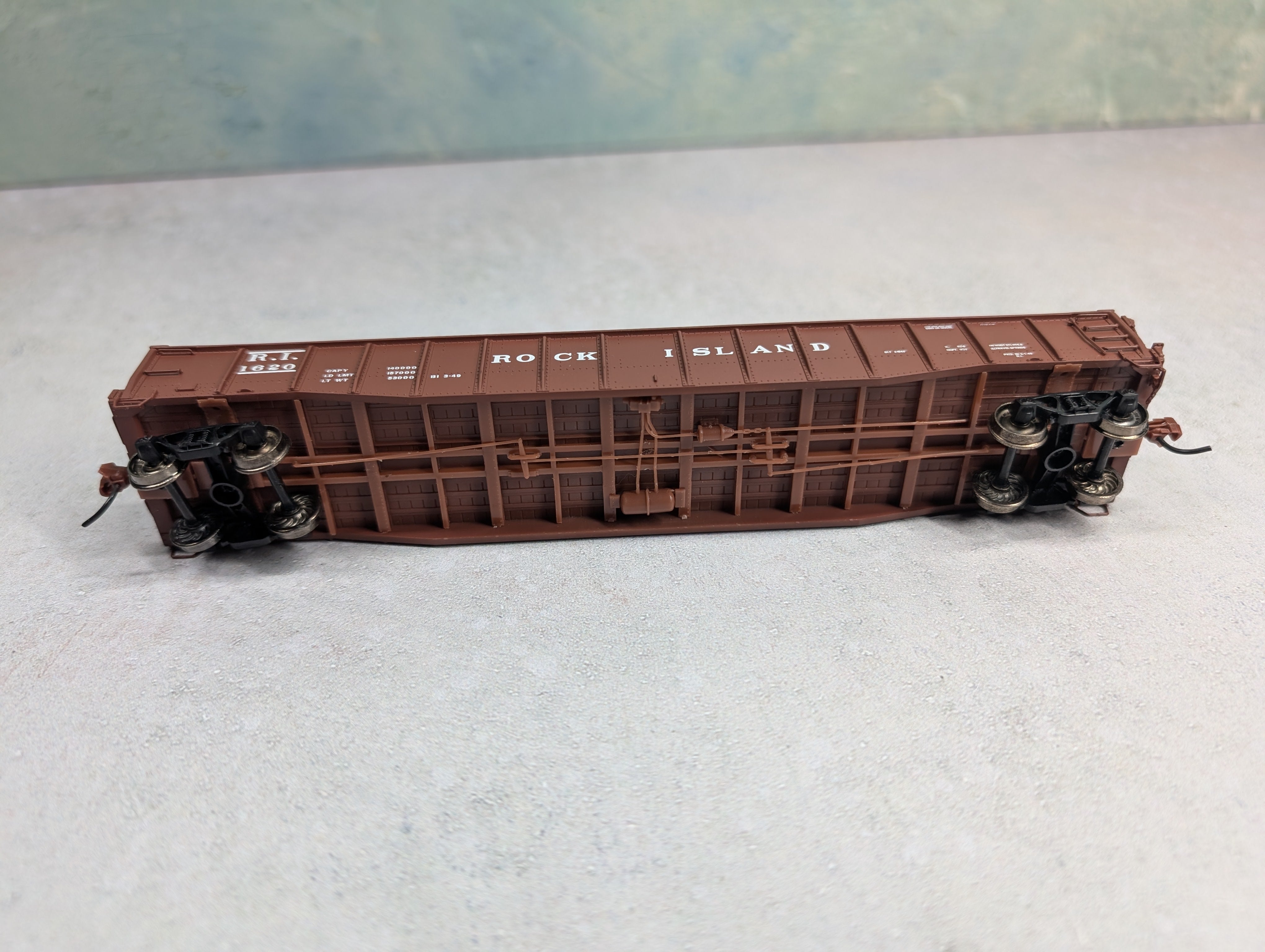 USED Life-Like HO Scale Proto2000 Drop End Mill Gondola Rock Island RI #1620