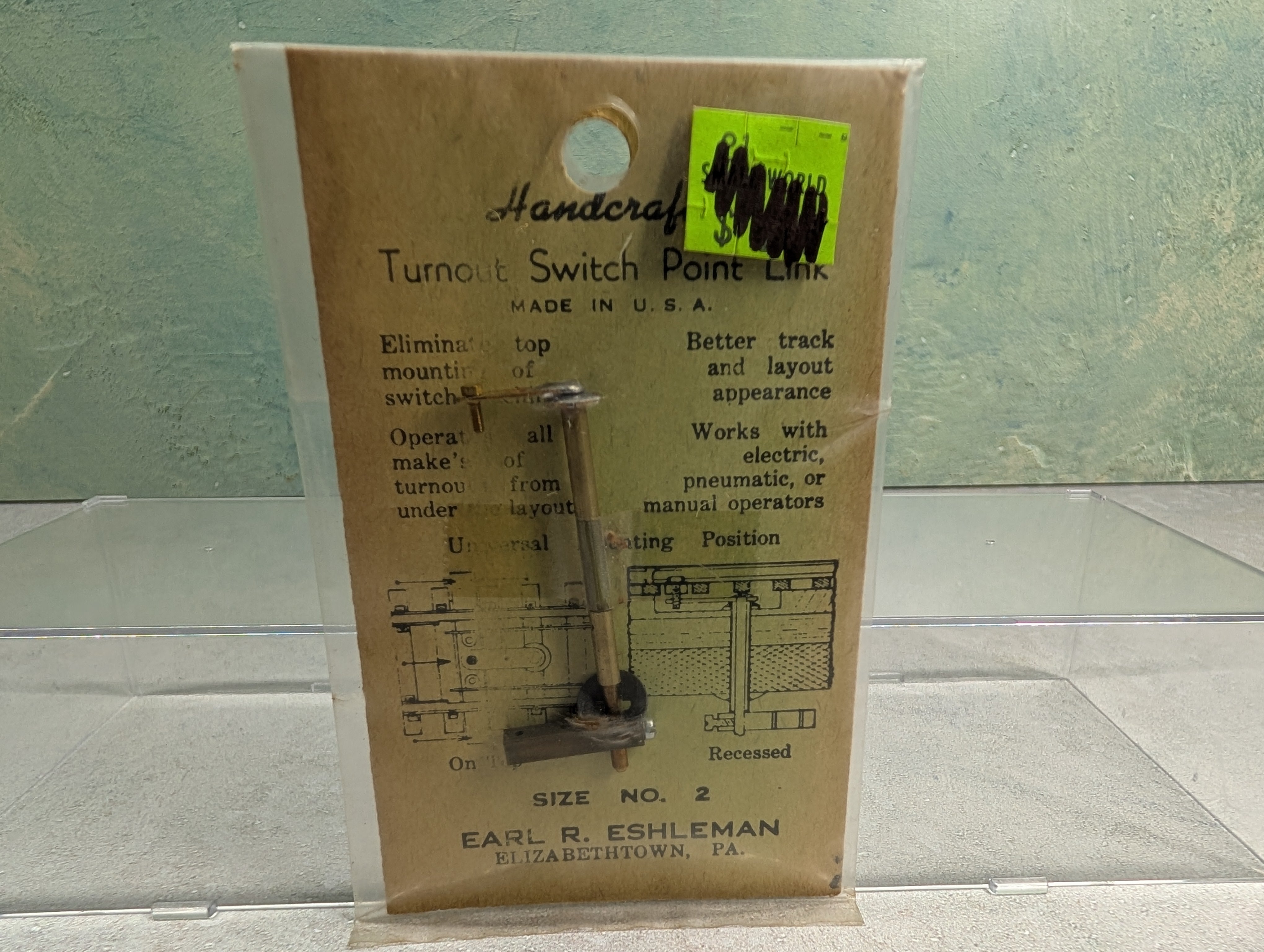 Earl R. Eshleman HO Scale Handcrafted Turnout Switch Point Link Size No. 2