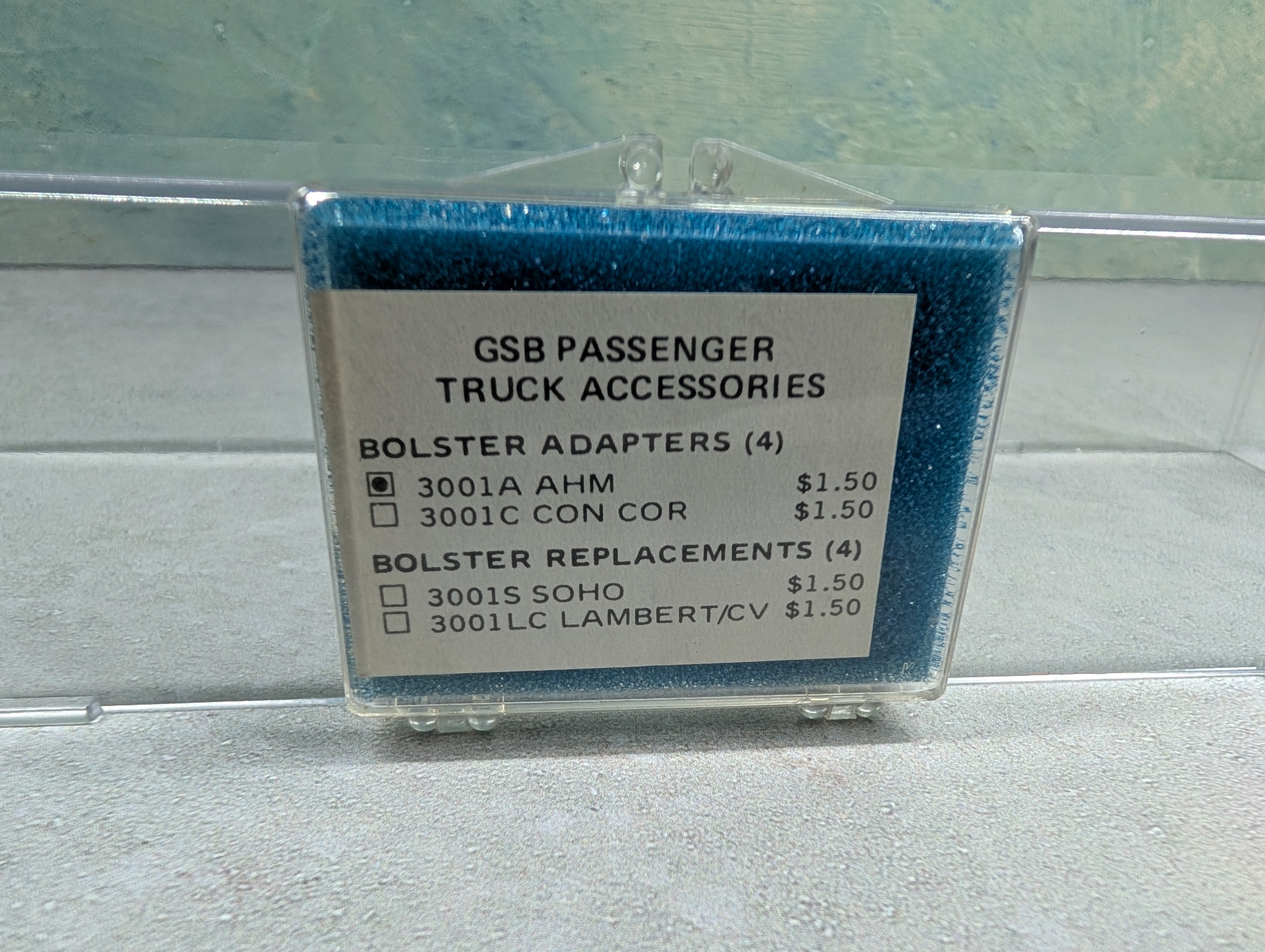 GSB Rail LTD 3001A HO Scale AHM Bolster Adapters Passenger Truck Accessory Detail Parts Metal (4 pcs)