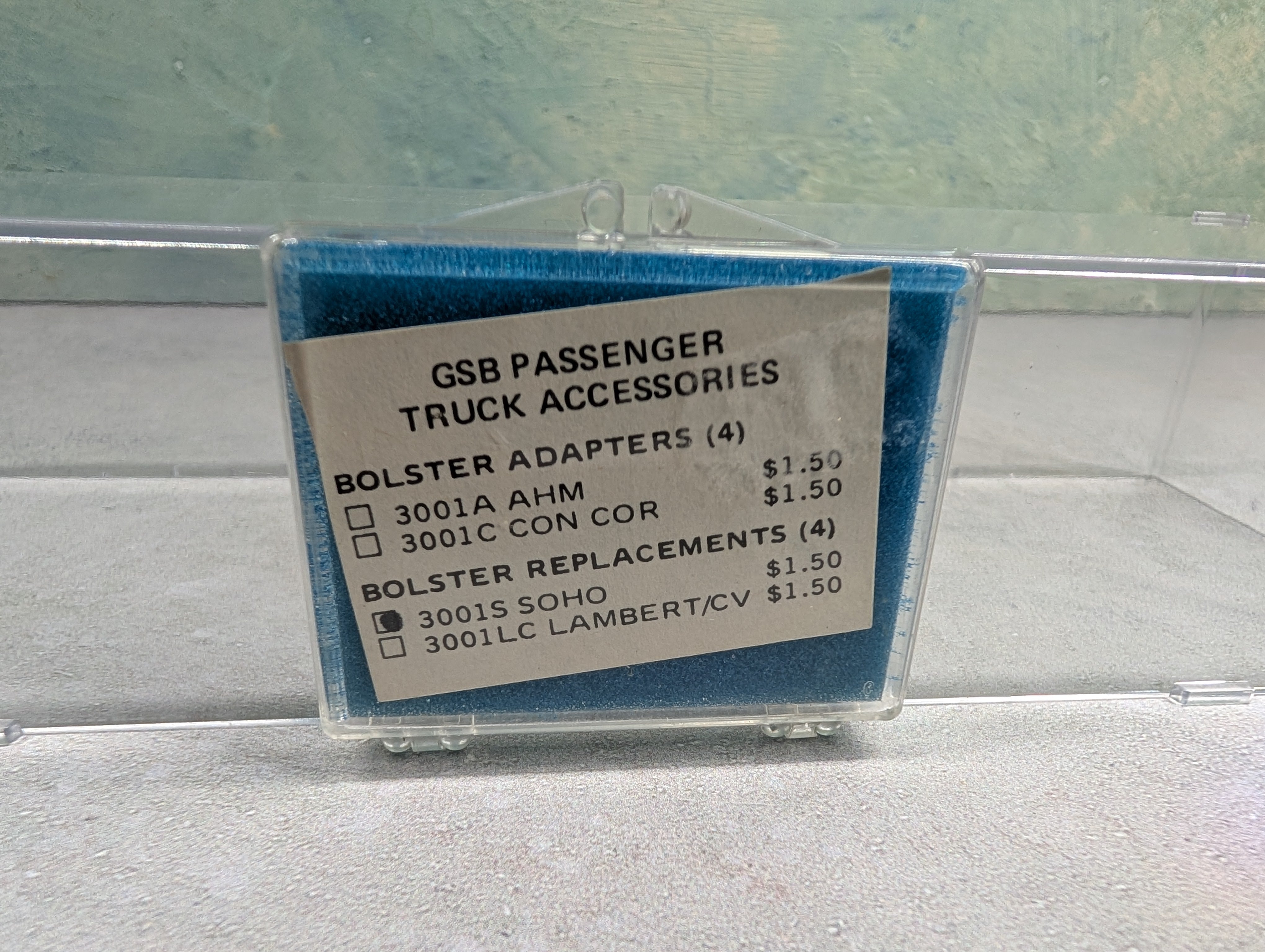 GSB Rail LTD 3001S HO Scale SOHO Bolster Replacements Passenger Truck Accessory Detail Parts (4 pcs)
