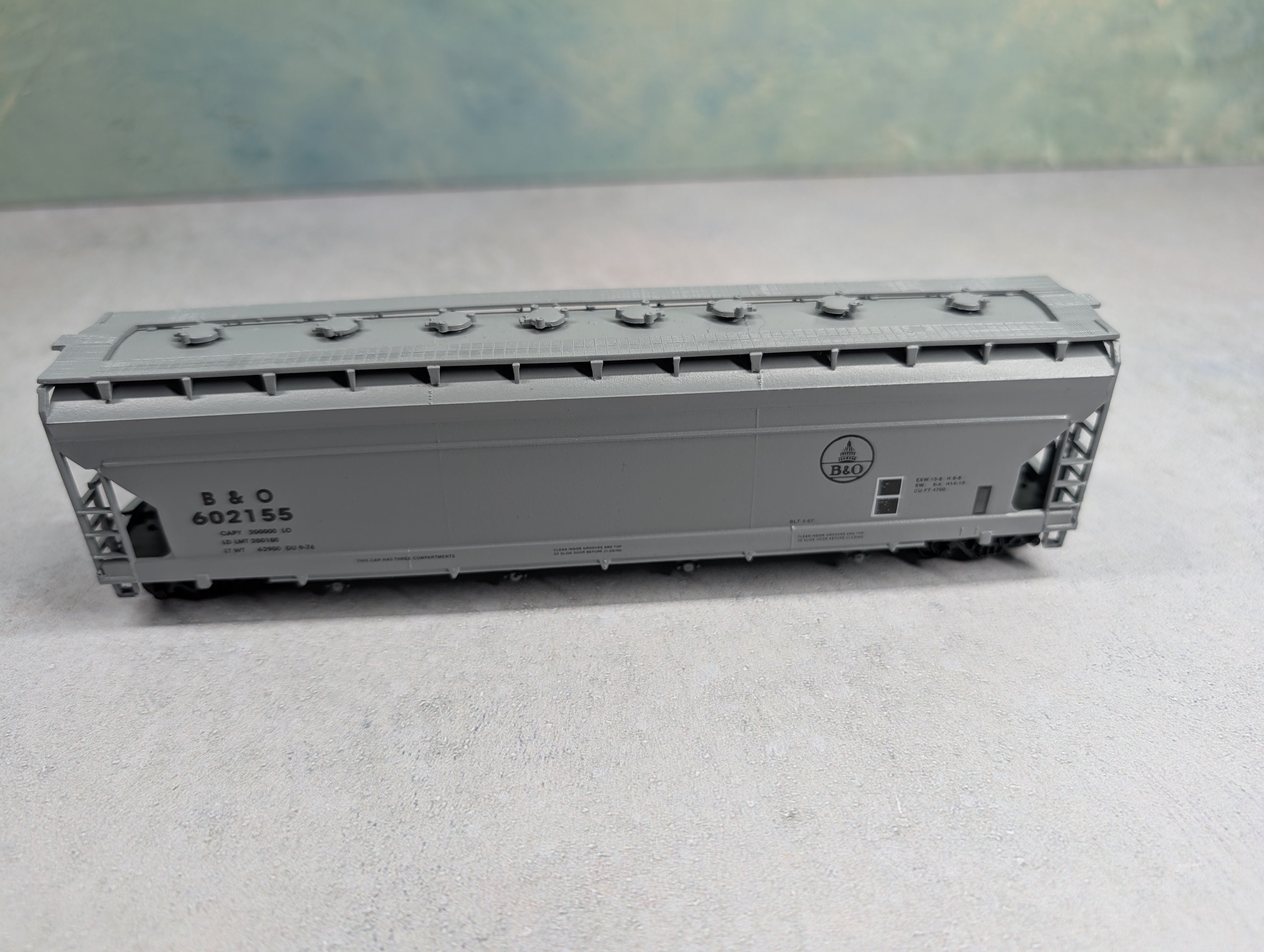 USED Athearn HO Scale ACF Centerflow Hopper Baltimore and Ohio B&O #602155