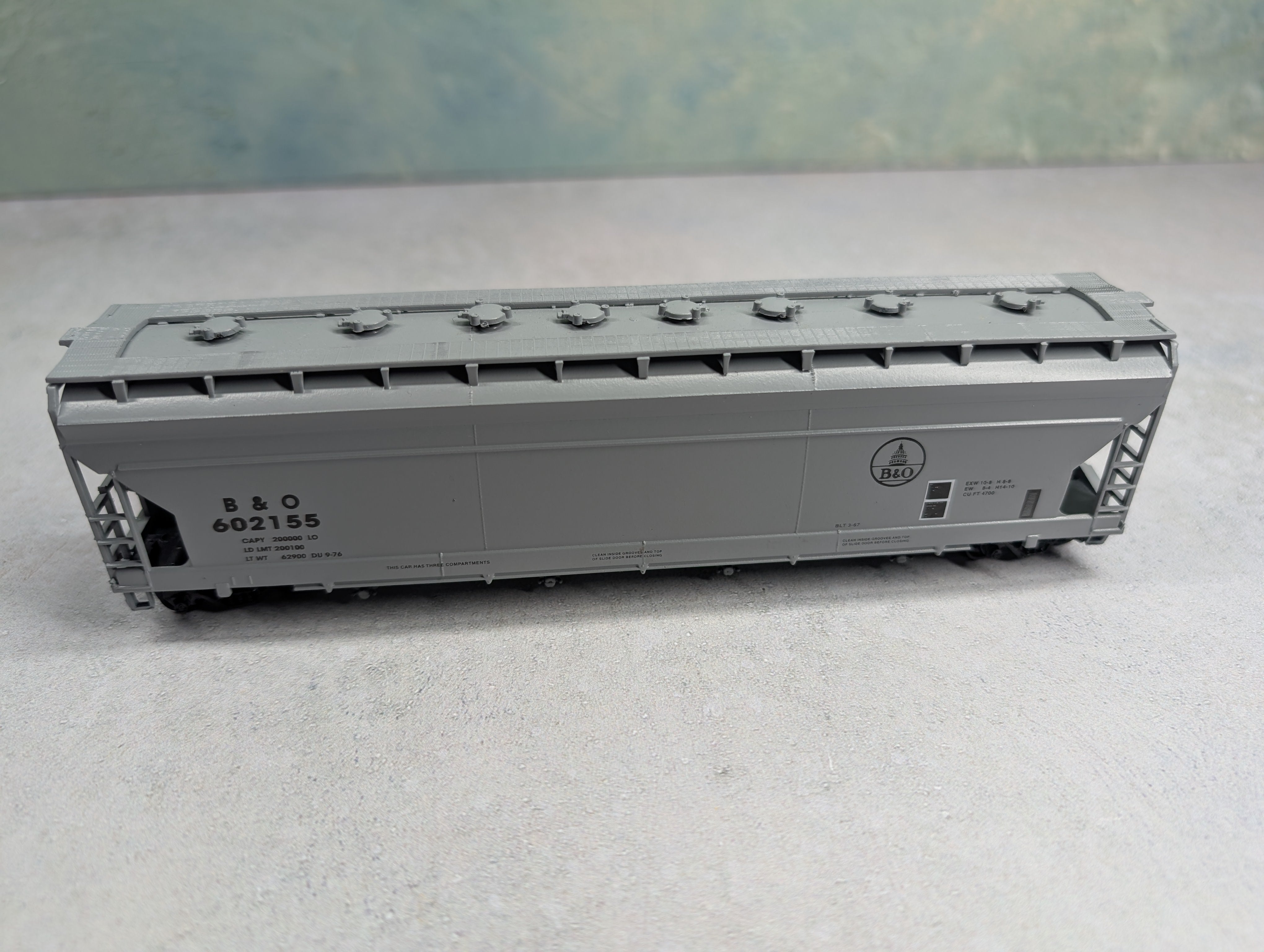 USED Athearn HO Scale ACF Centerflow Hopper Baltimore and Ohio B&O #602155