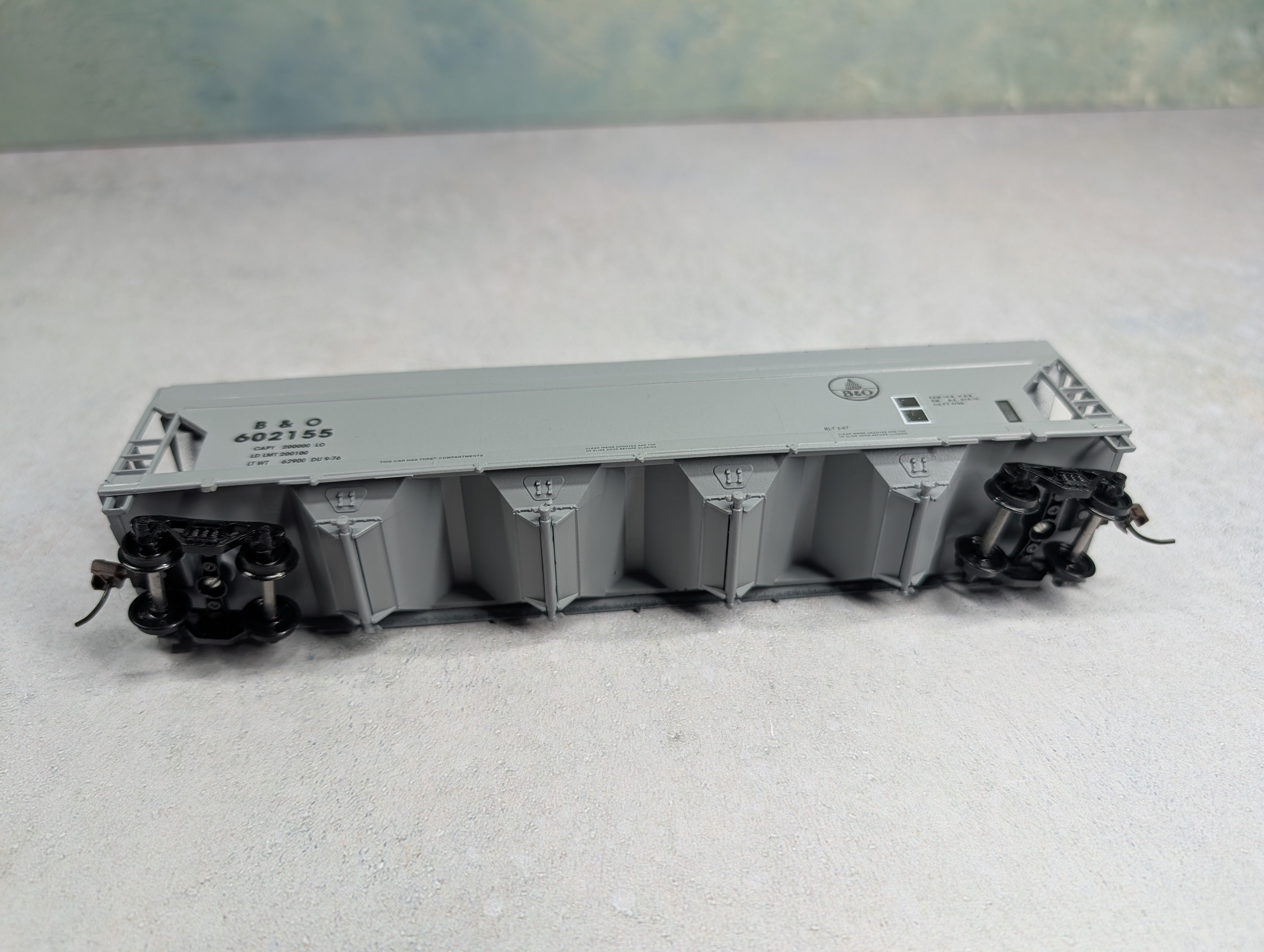 USED Athearn HO Scale ACF Centerflow Hopper Baltimore and Ohio B&O #602155