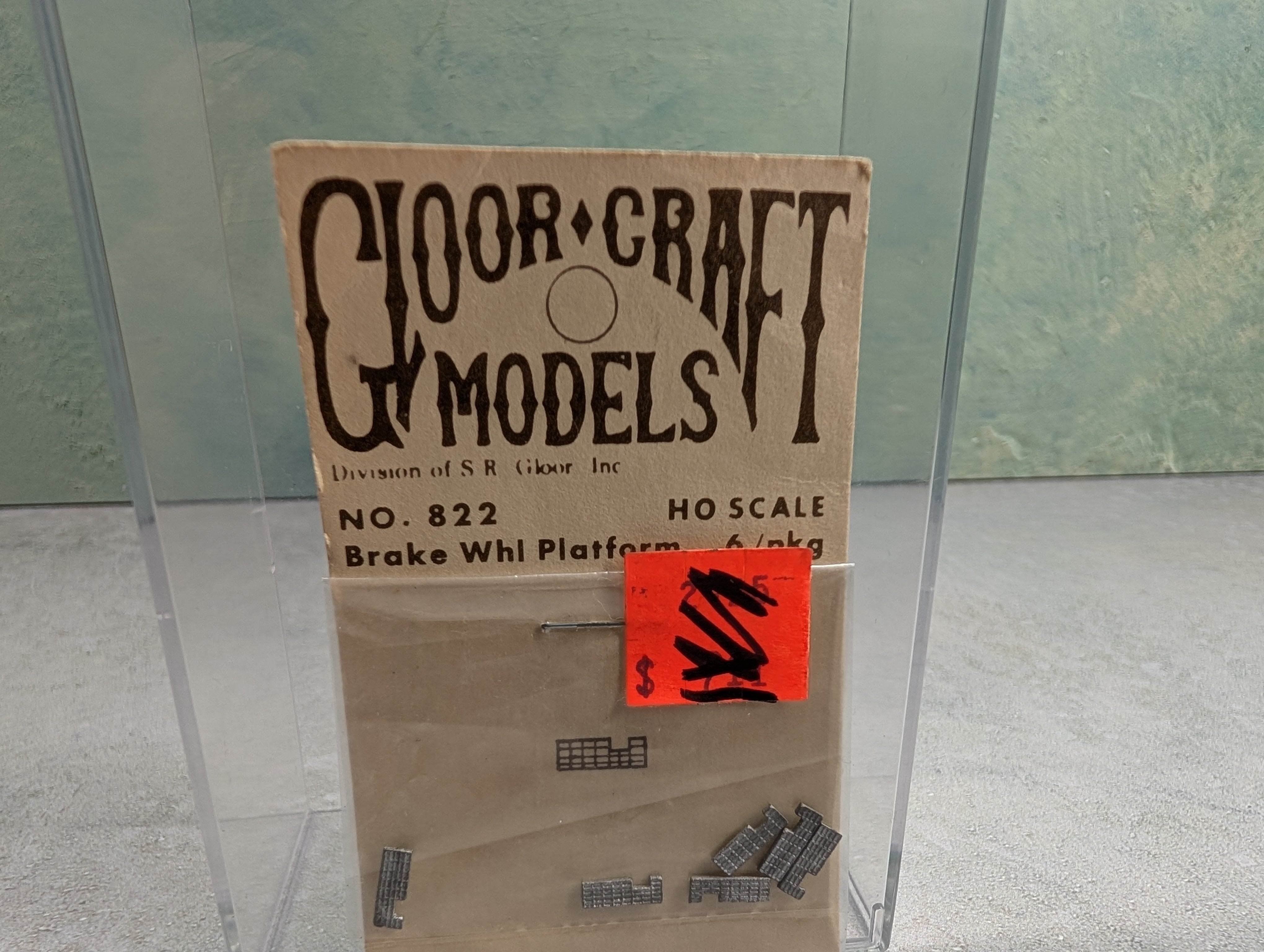 Gloor Craft Models 822 HO Scale Brake Wheel Platform Detail Parts (6 pcs)