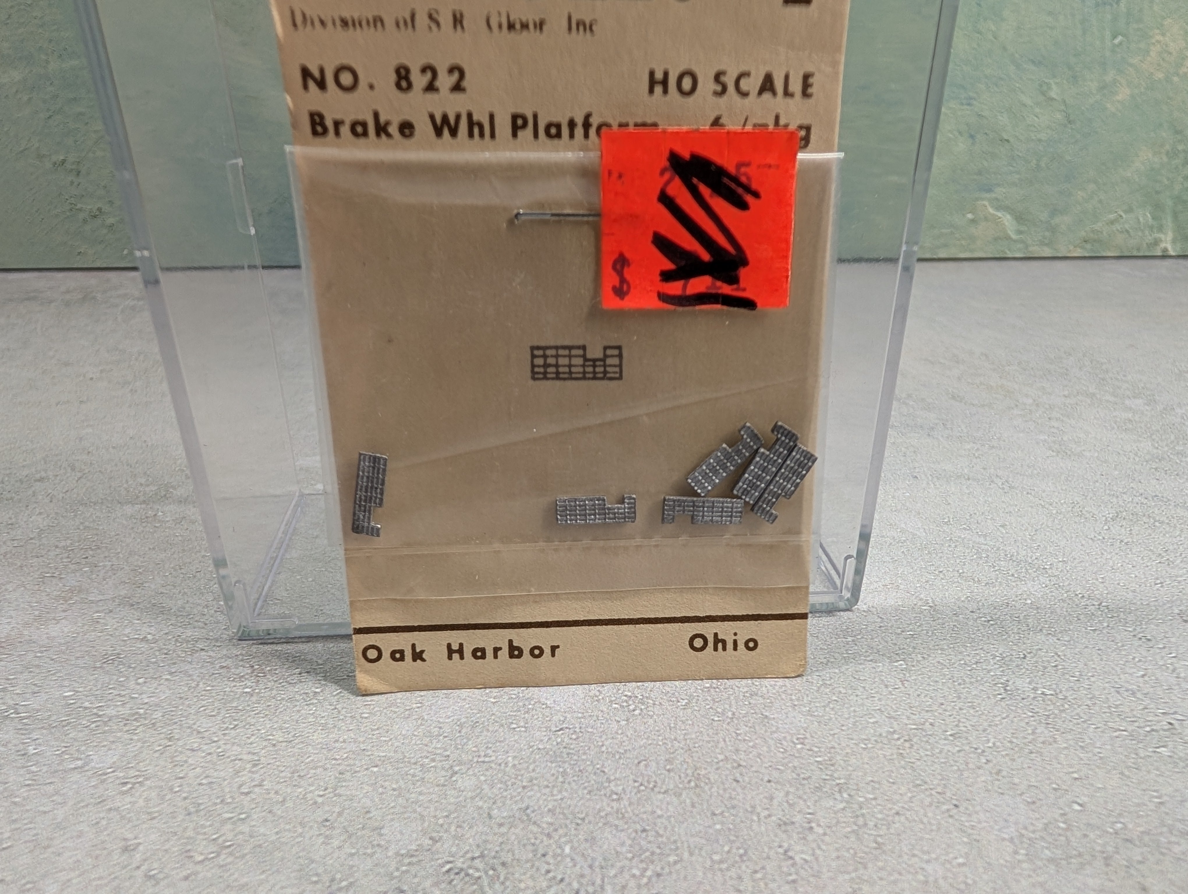 Gloor Craft Models 822 HO Scale Brake Wheel Platform Detail Parts (6 pcs)