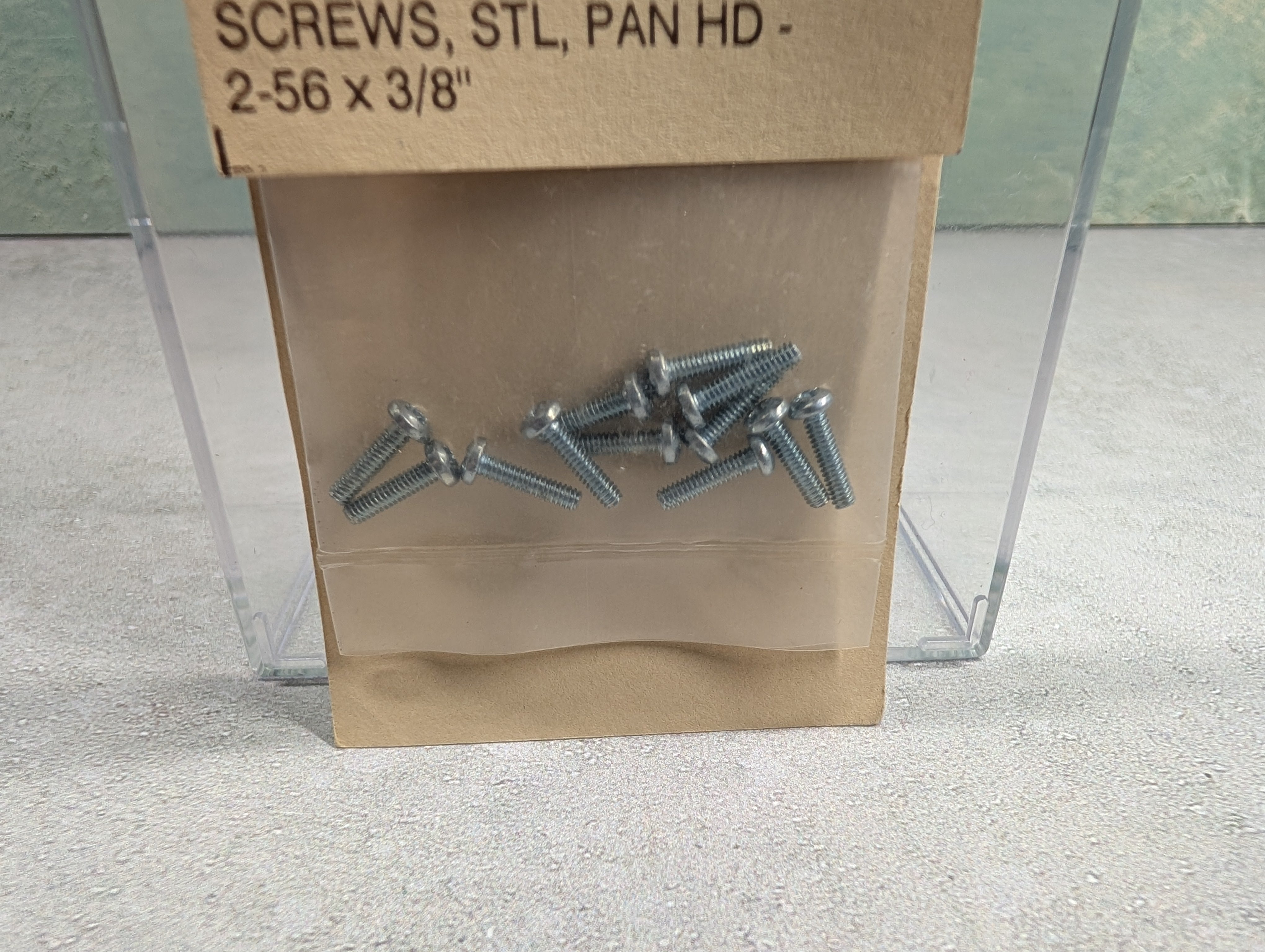 Details Associates 2556 HO Scale Screws 2-56 x 3/8" (12 pcs)